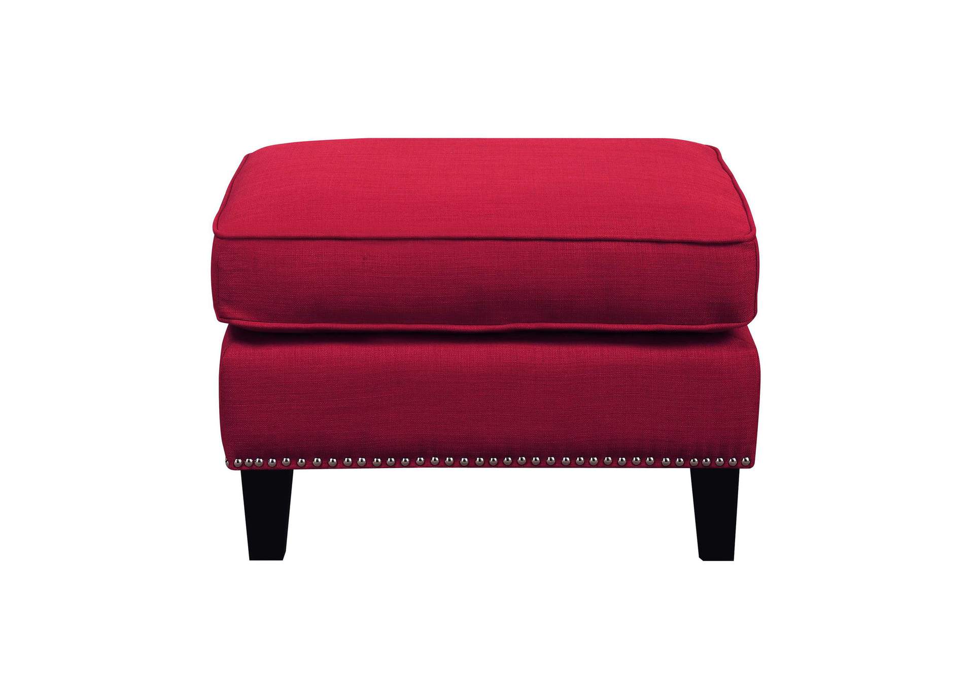 Erica 497 Ottoman With Chrome Nail Heirloom Berry image 4