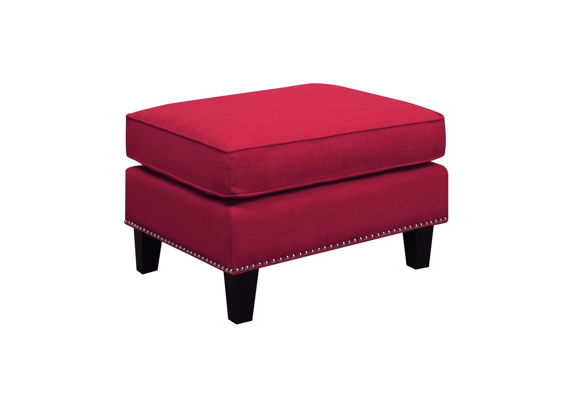Erica 497 Ottoman With Chrome Nail Heirloom Berry image 3