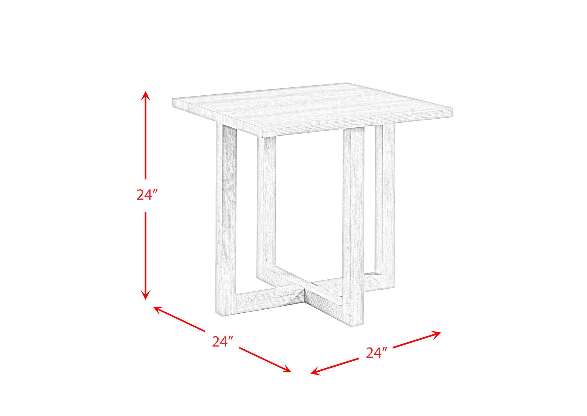 Uster End Table Grey