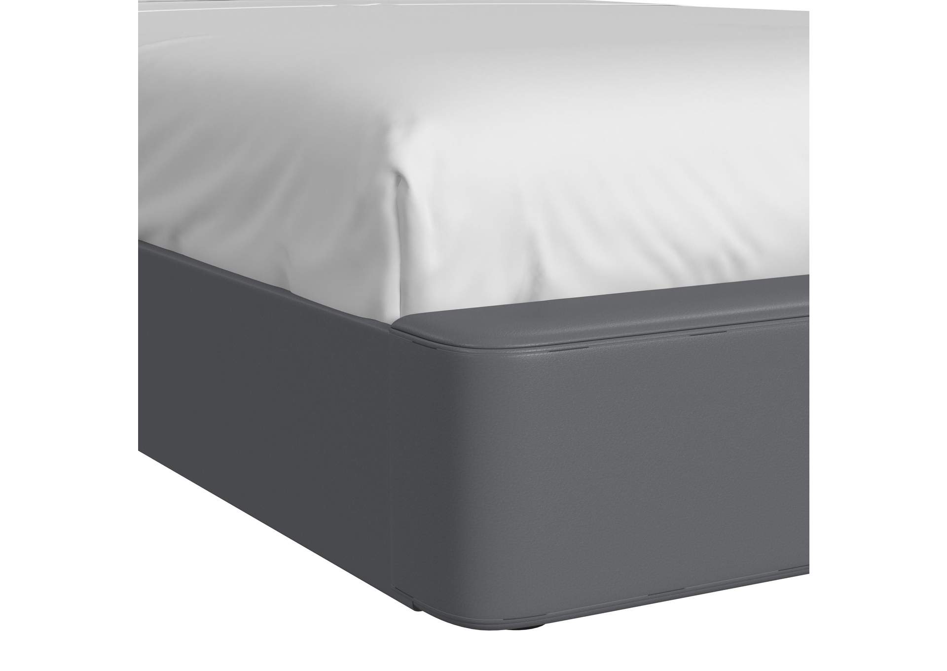Valari Full Bed In Grey Pu image 6