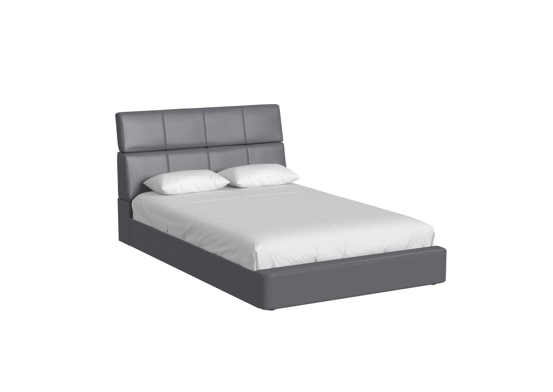 Valari Full Bed In Grey Pu image 3