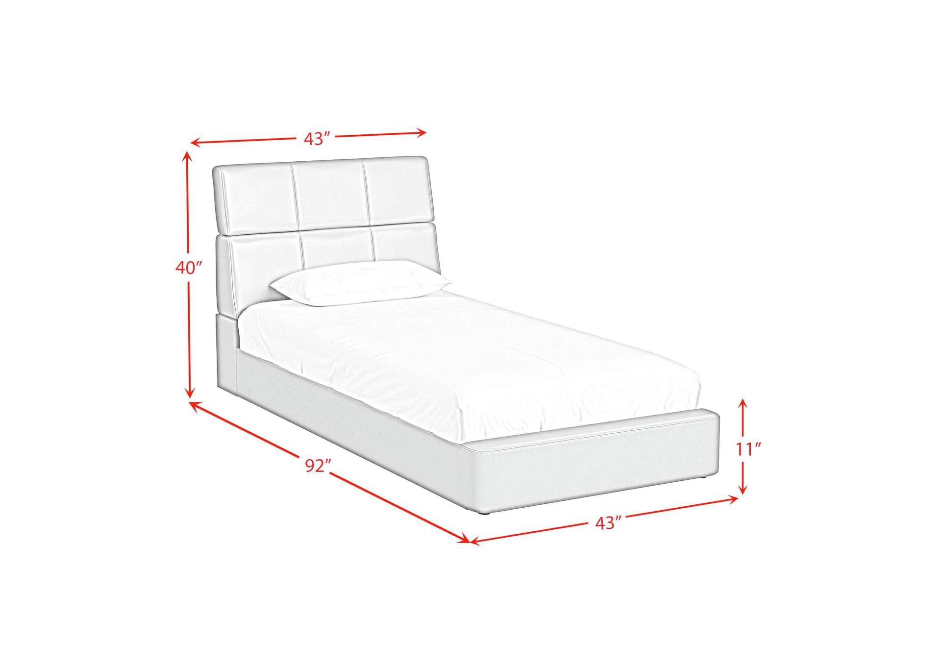 Valari Twin Transformer Bed With Electronic Features In Grey Pu image 11