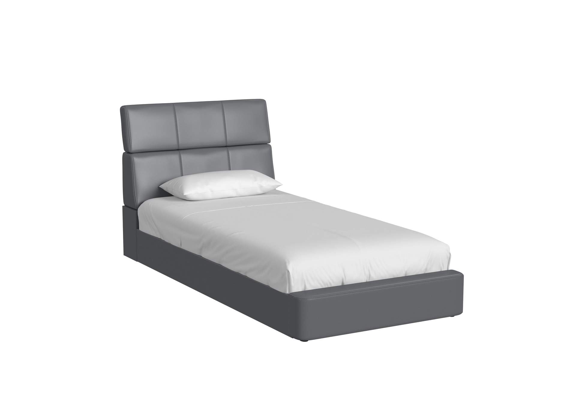 Valari Twin Bed In Grey Pu image 3