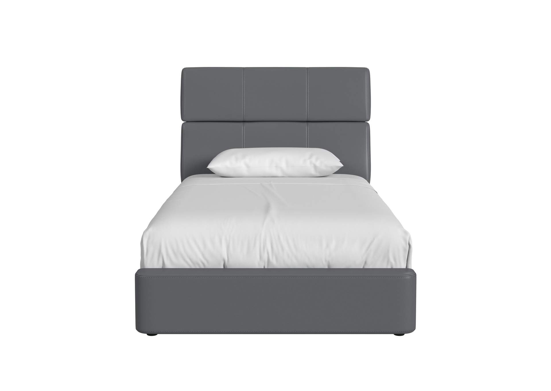 Valari Twin Bed In Grey Pu image 4