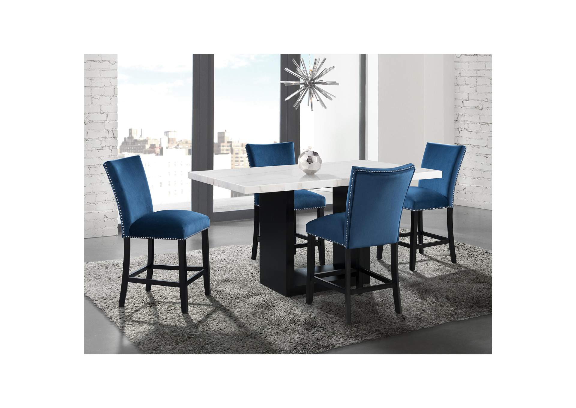 Valentino White Counter Height Dining Table image 1