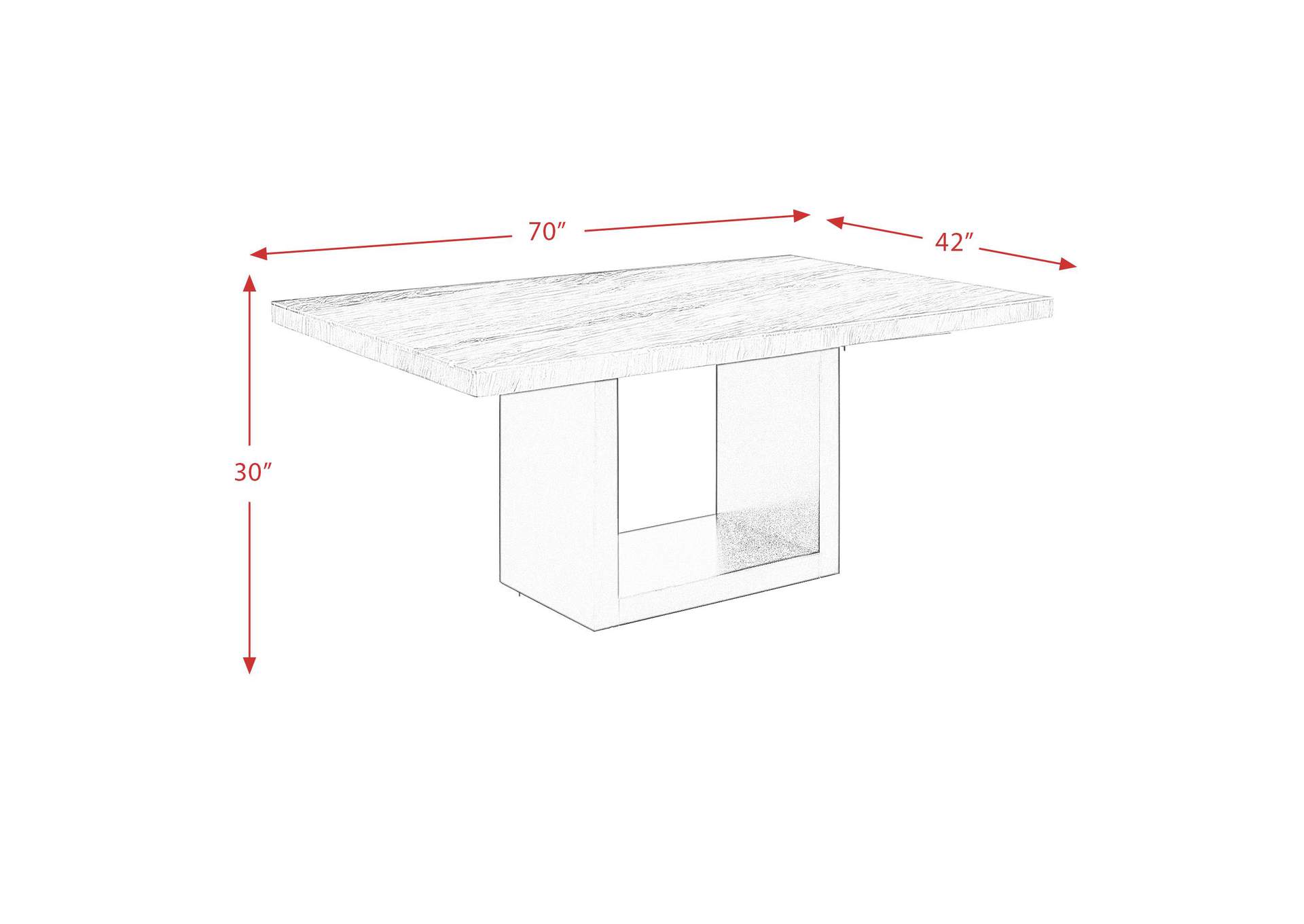 Valentino White Dining Table image 7