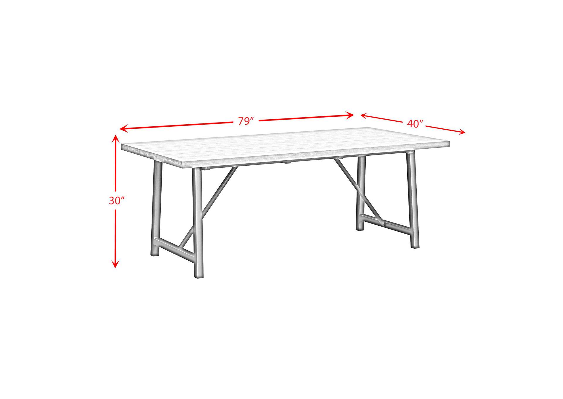 Veltis Dining Table With Acacia Top In Black image 5