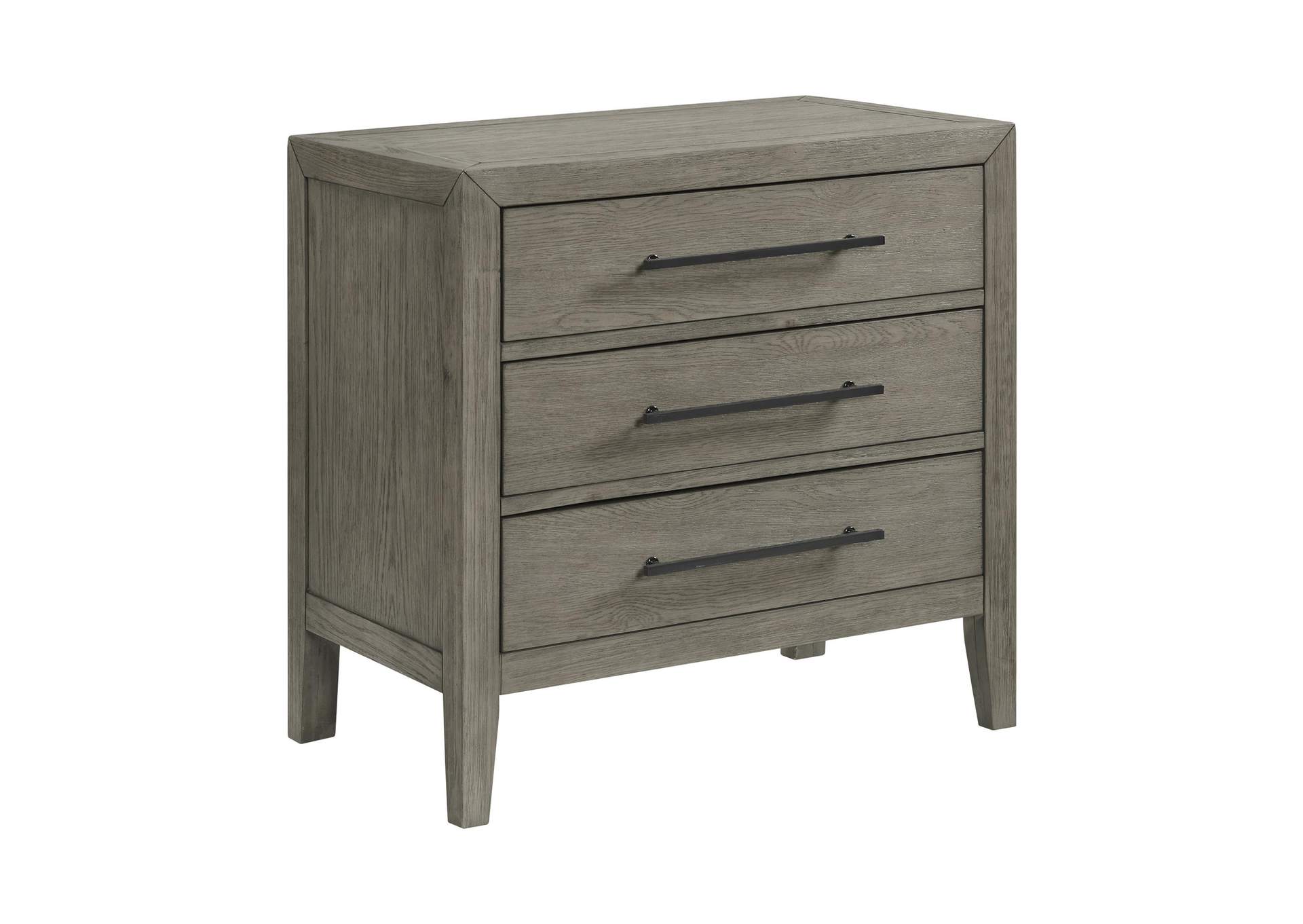 Versailles Contemporary 3 - Drawer Nightstand In Grey image 7