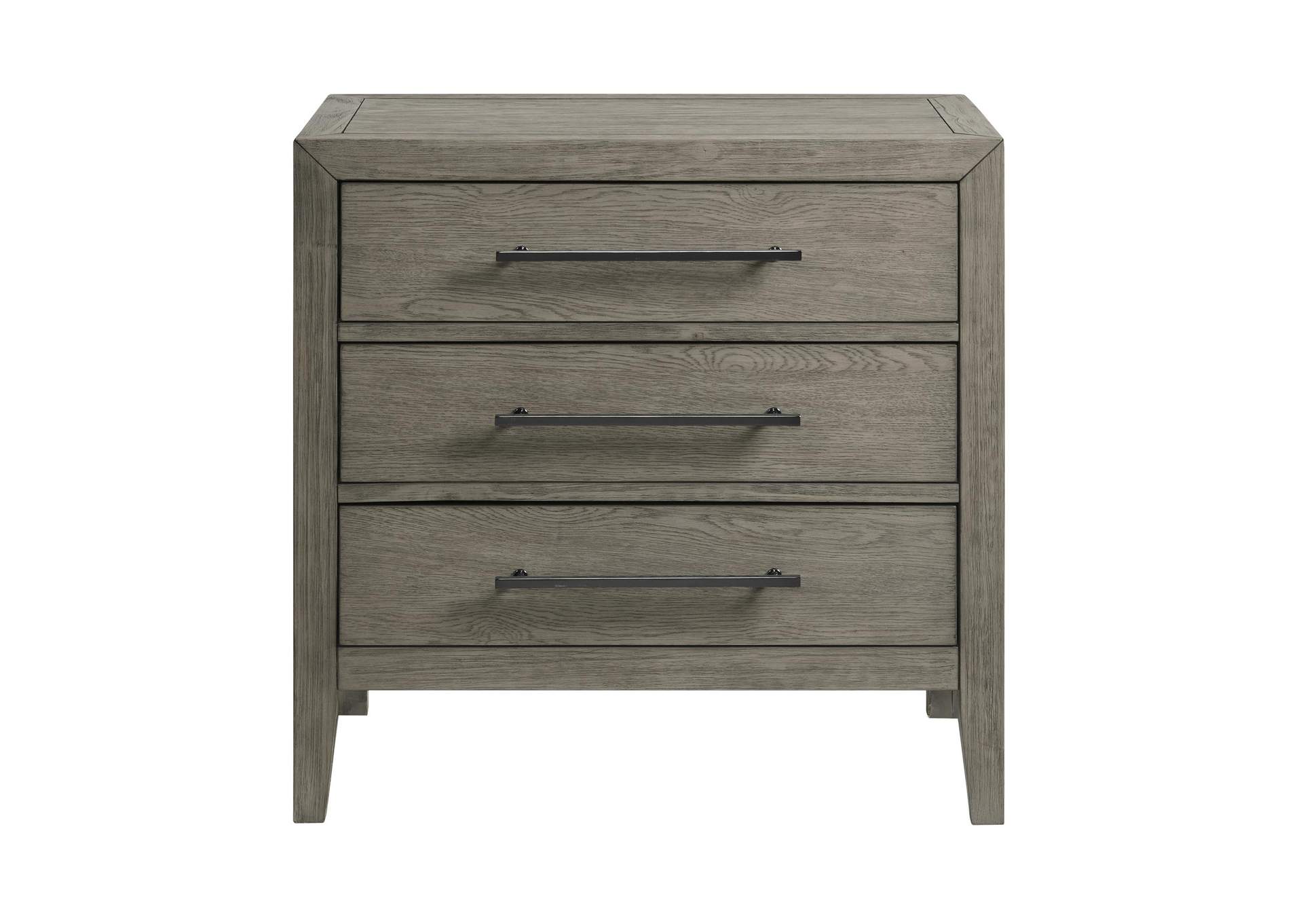 Versailles Contemporary 3 - Drawer Nightstand In Grey image 9