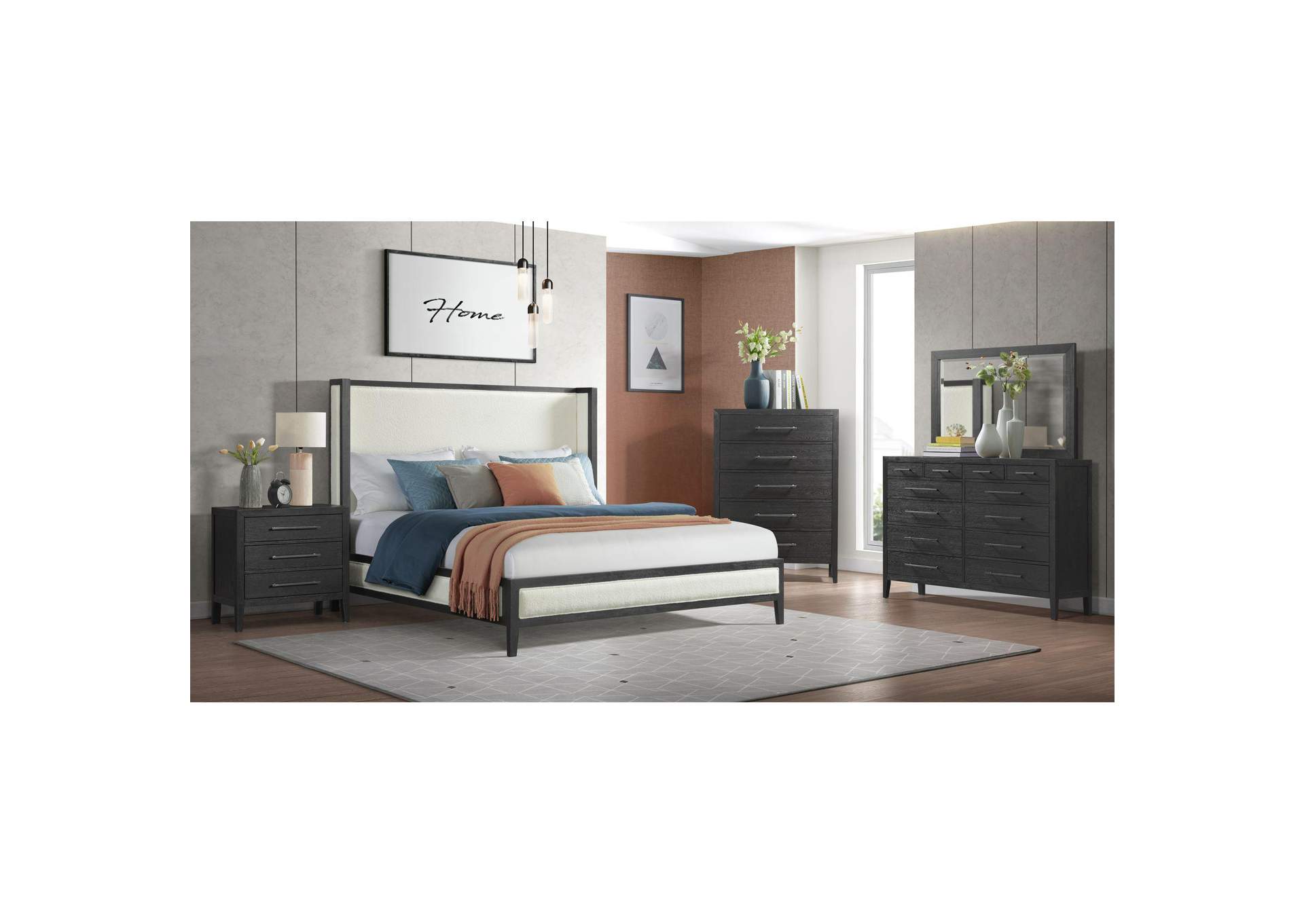 Versailles Contemporary 12 - Drawer Dresser In Black image 1