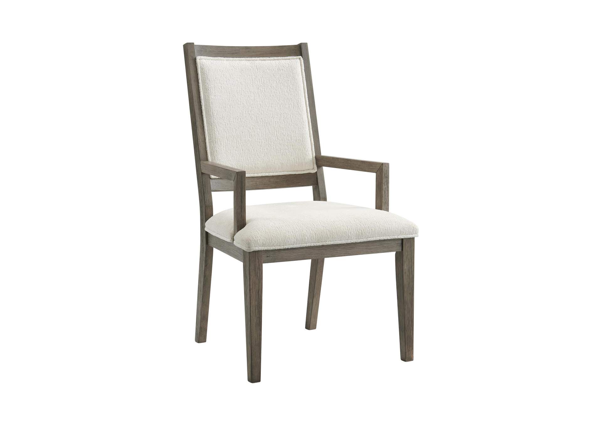 Versailles Contemporary Dining Arm Chair With Boucle White In Grey 2 Per Carton image 9