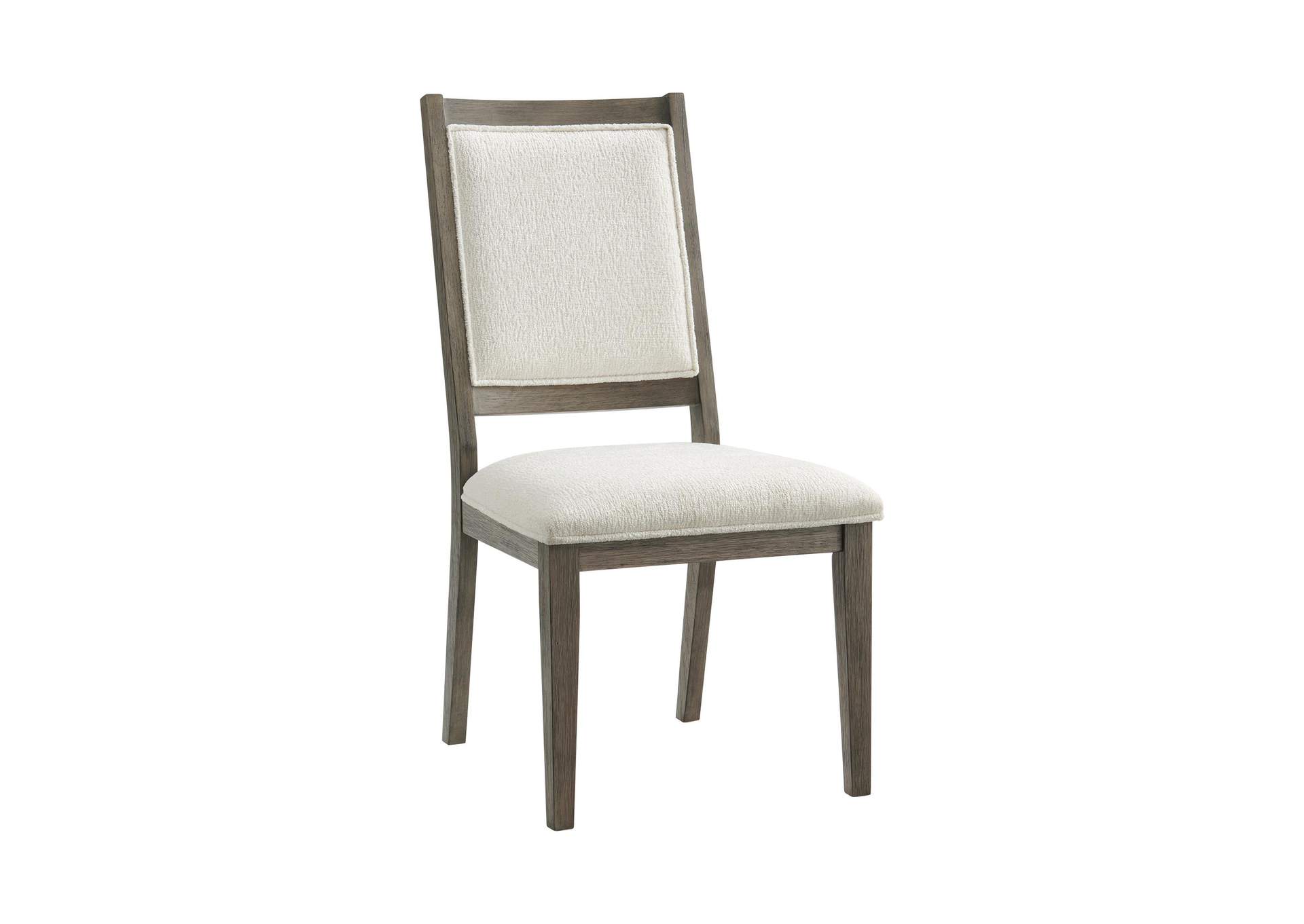 Versailles Contemporary Square Back Dining Chair With Boucle White In Grey 2 Per Carton image 8