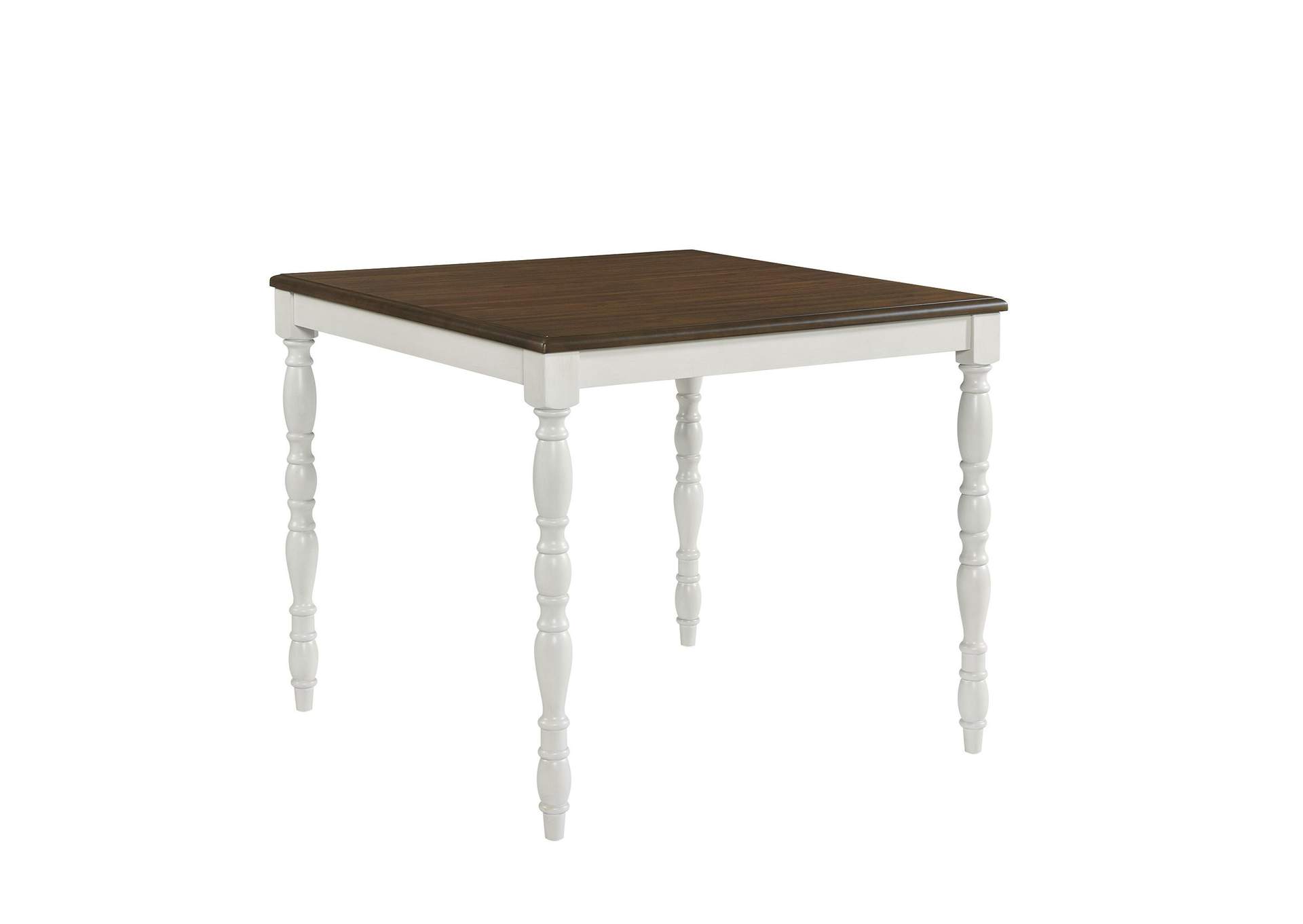 Vesta 5 Piece Counter Set With Upholstery Chairs And Brown Top In White image 16