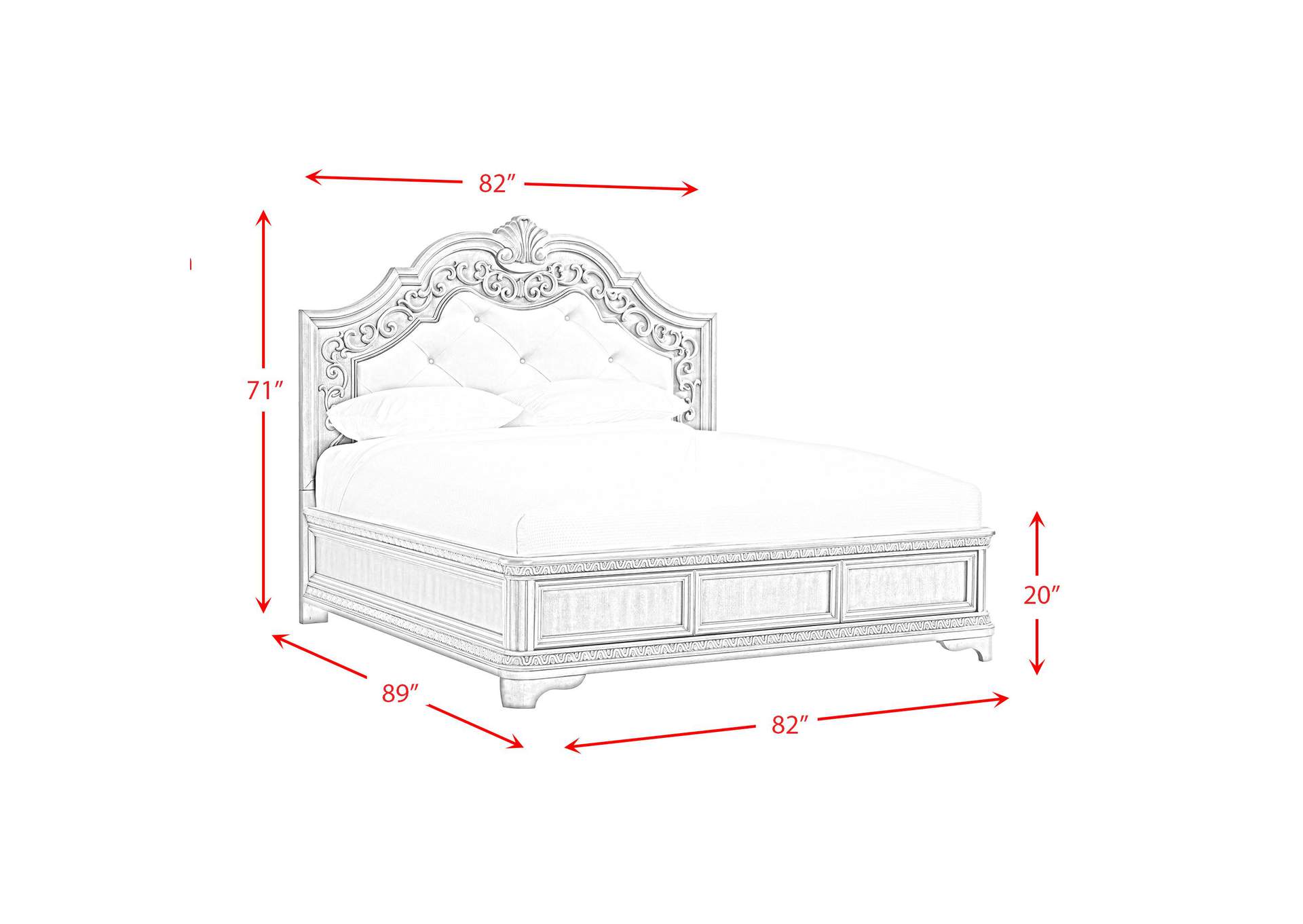 Vincenza King Bed Bronze image 6