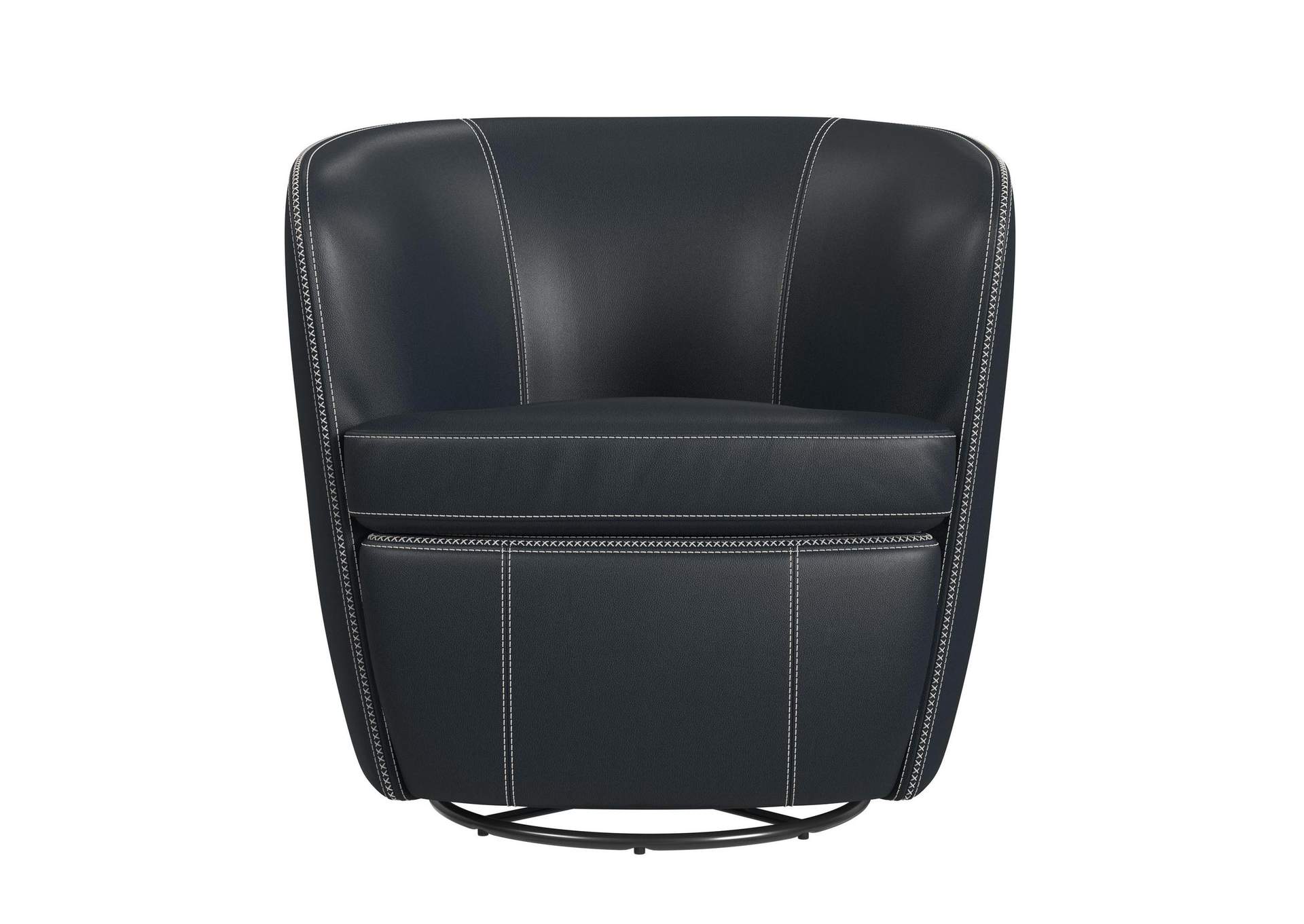 Vito Swivel Chair In Pebble Navy image 4