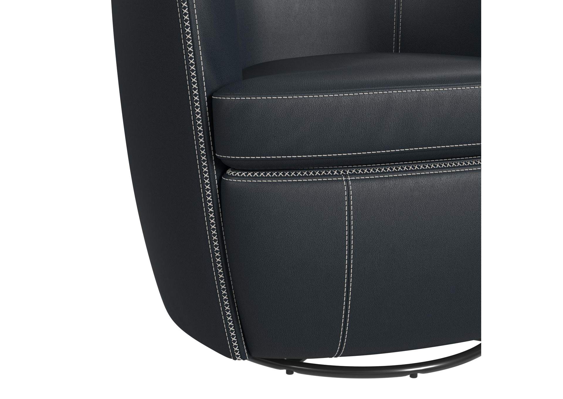 Vito Swivel Chair In Pebble Navy image 8