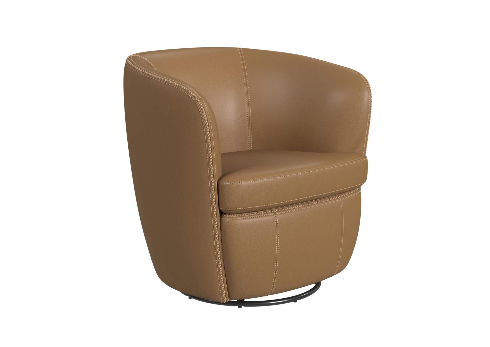 Vito Swivel Chair In Pebble Tan image 3