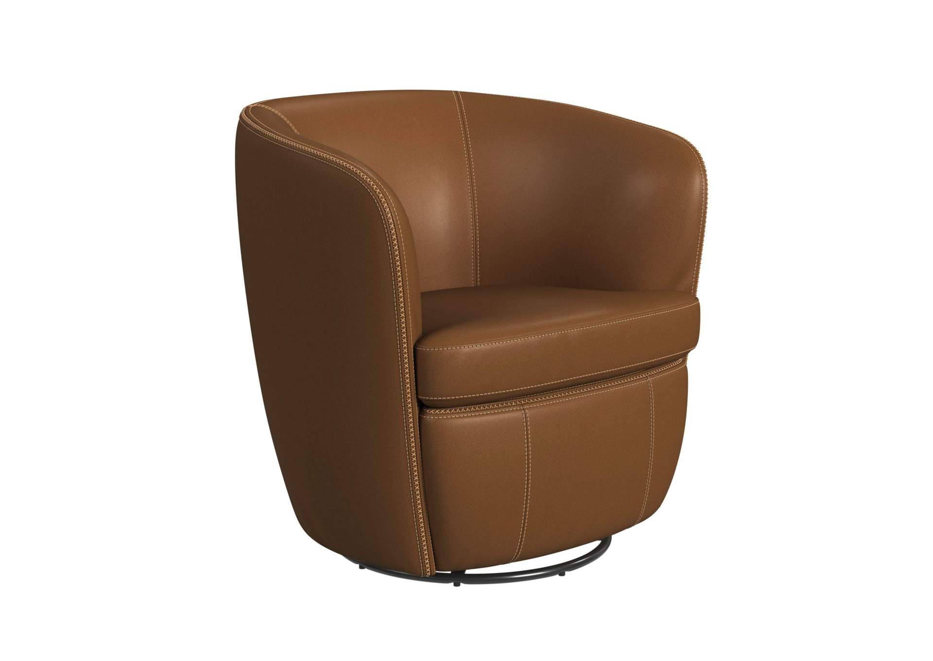 Vito Swivel Chair In Pebble Tan image 3