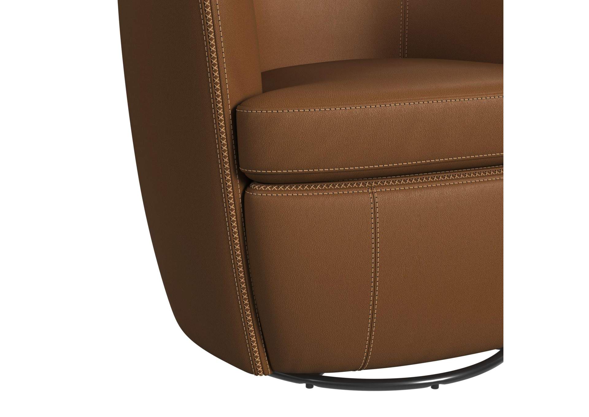 Vito Swivel Chair In Pebble Tan image 8