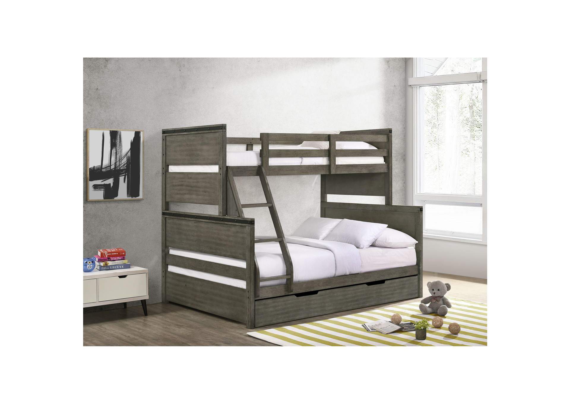 Wade Twin Over Full Bunk With Trundle image 1