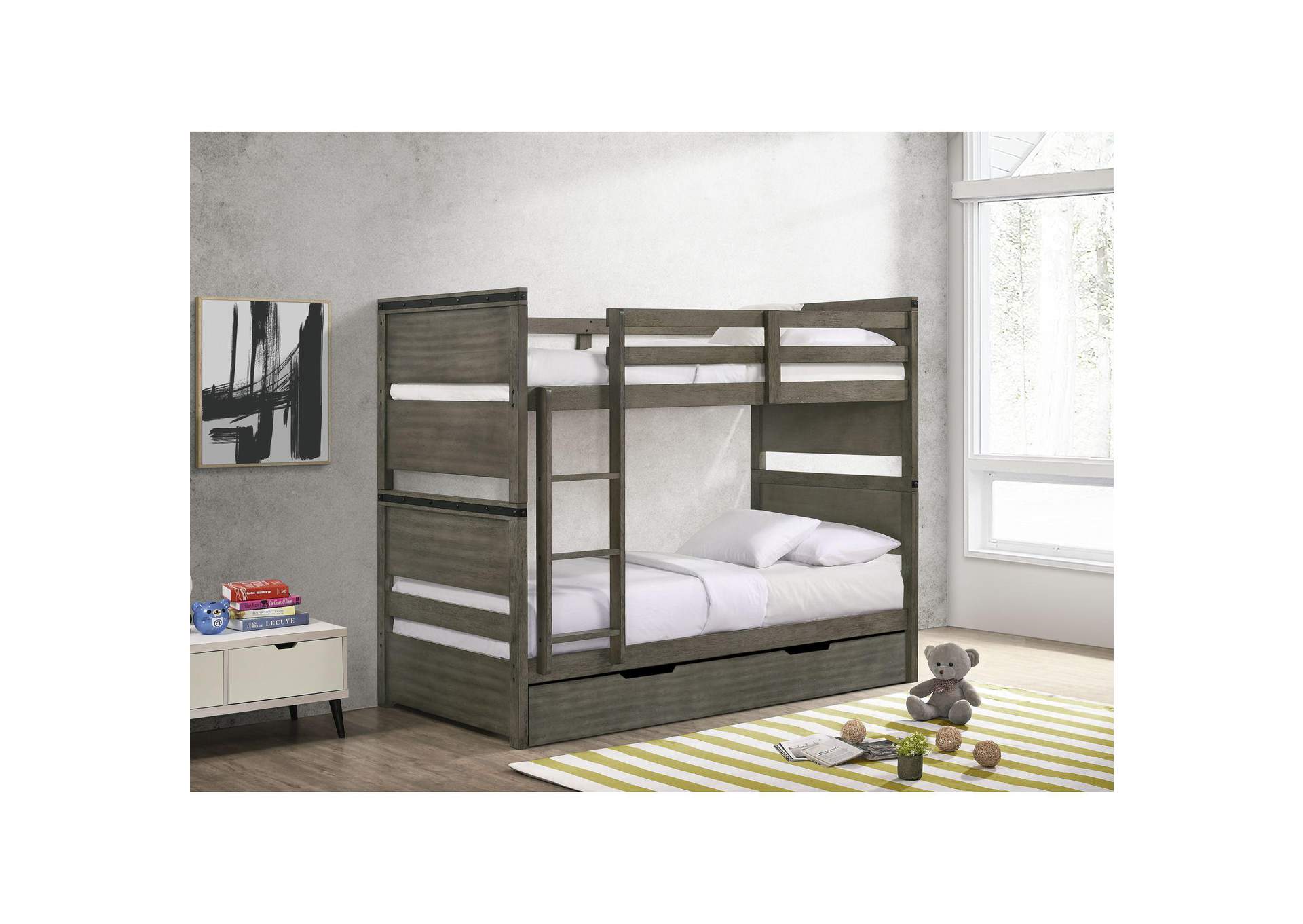 Wade Twin Over Twin Bunk With Trundle image 1