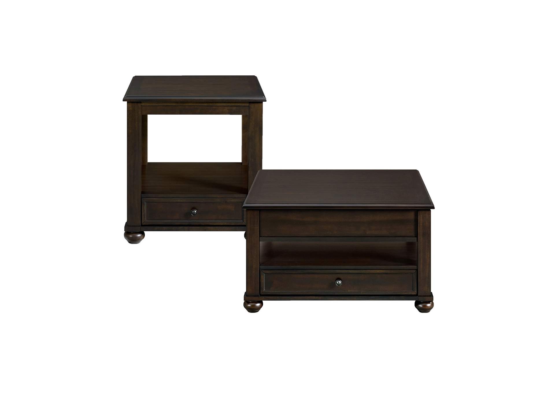 Wagner 2 Piece Occasional Table Set In Cherry - Square Lift - Top Coffee Table End Table image 5