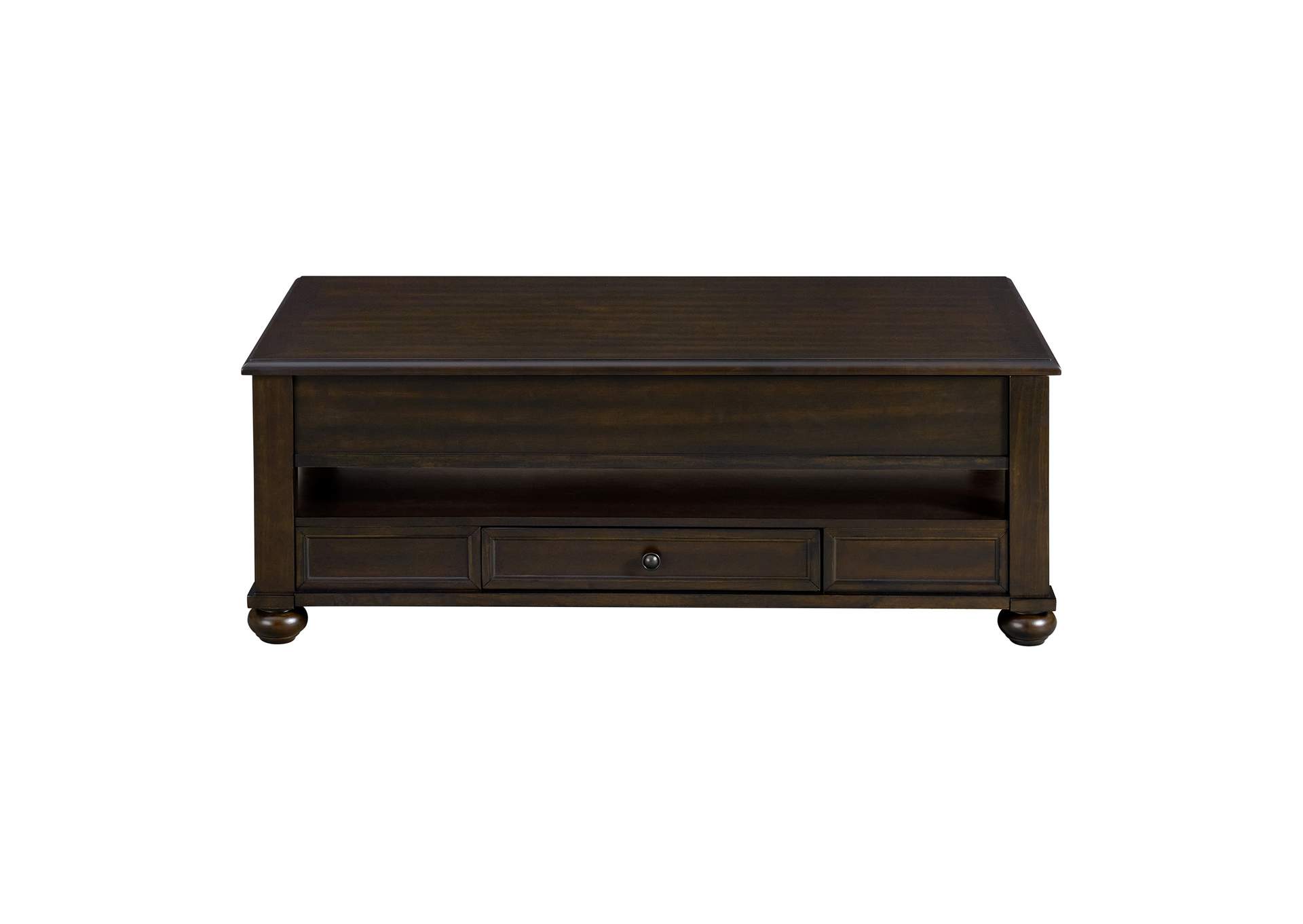 Wagner Rectangular Lift - Top Coffee Table With Casters In Cherry image 5