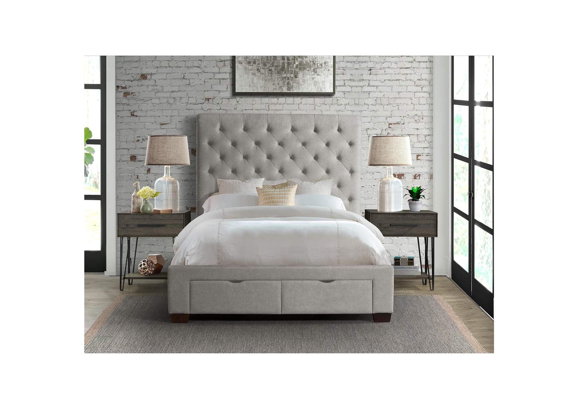 Waldorf Queen Storage Bed Boulder Grey image 1