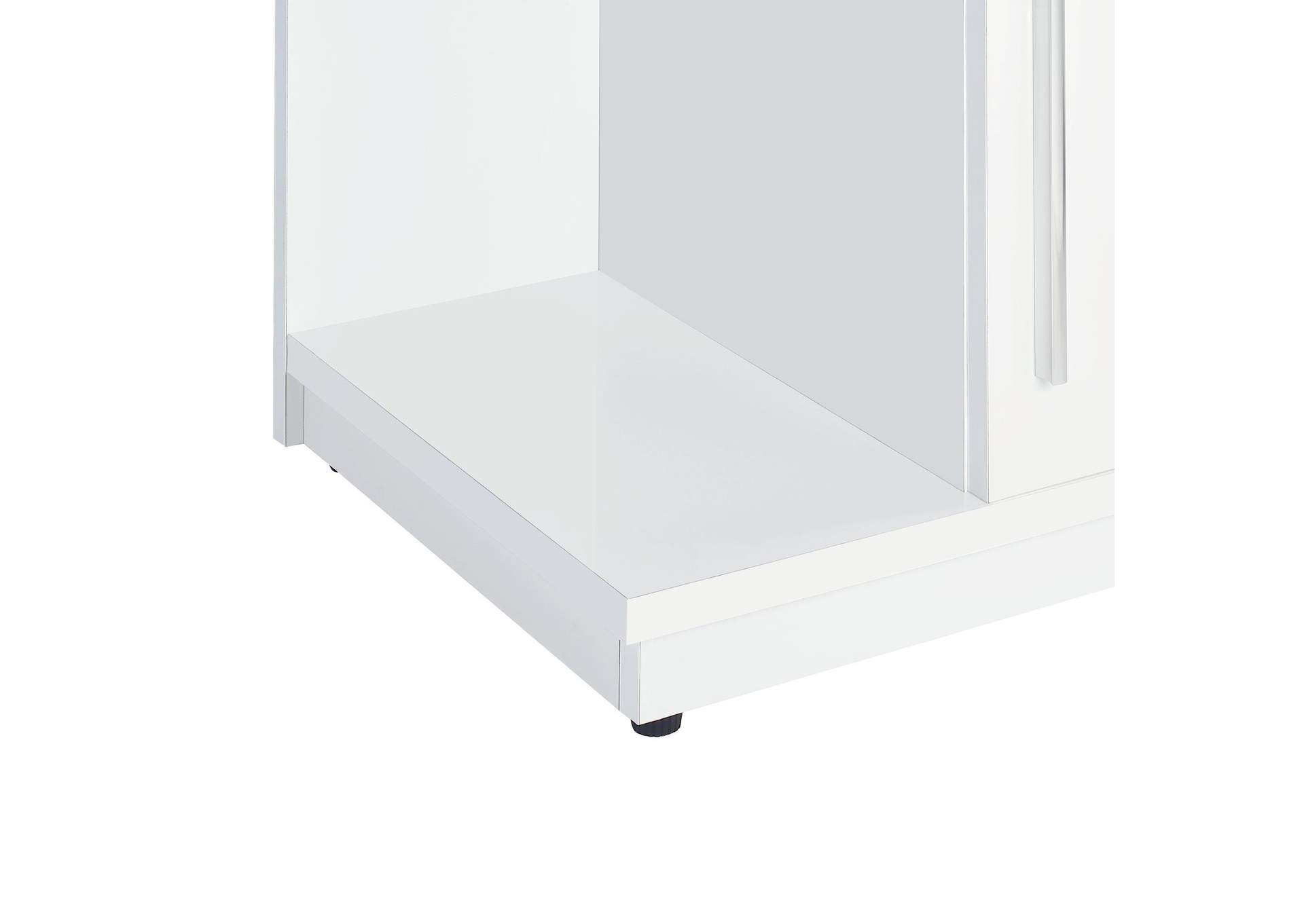 Wendolyn Wine Cabinet With Light In Glossy White image 9