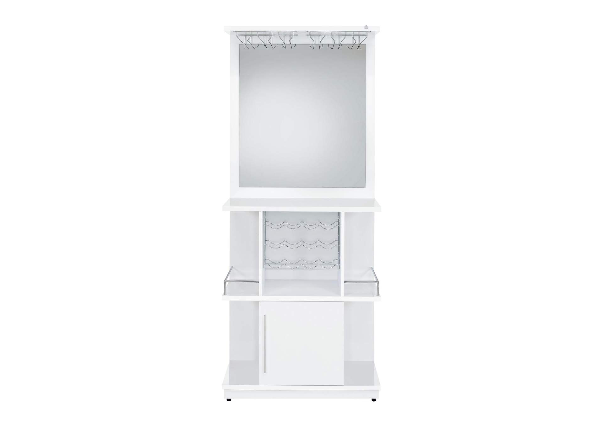Wendolyn Wine Cabinet With Light In Glossy White image 5