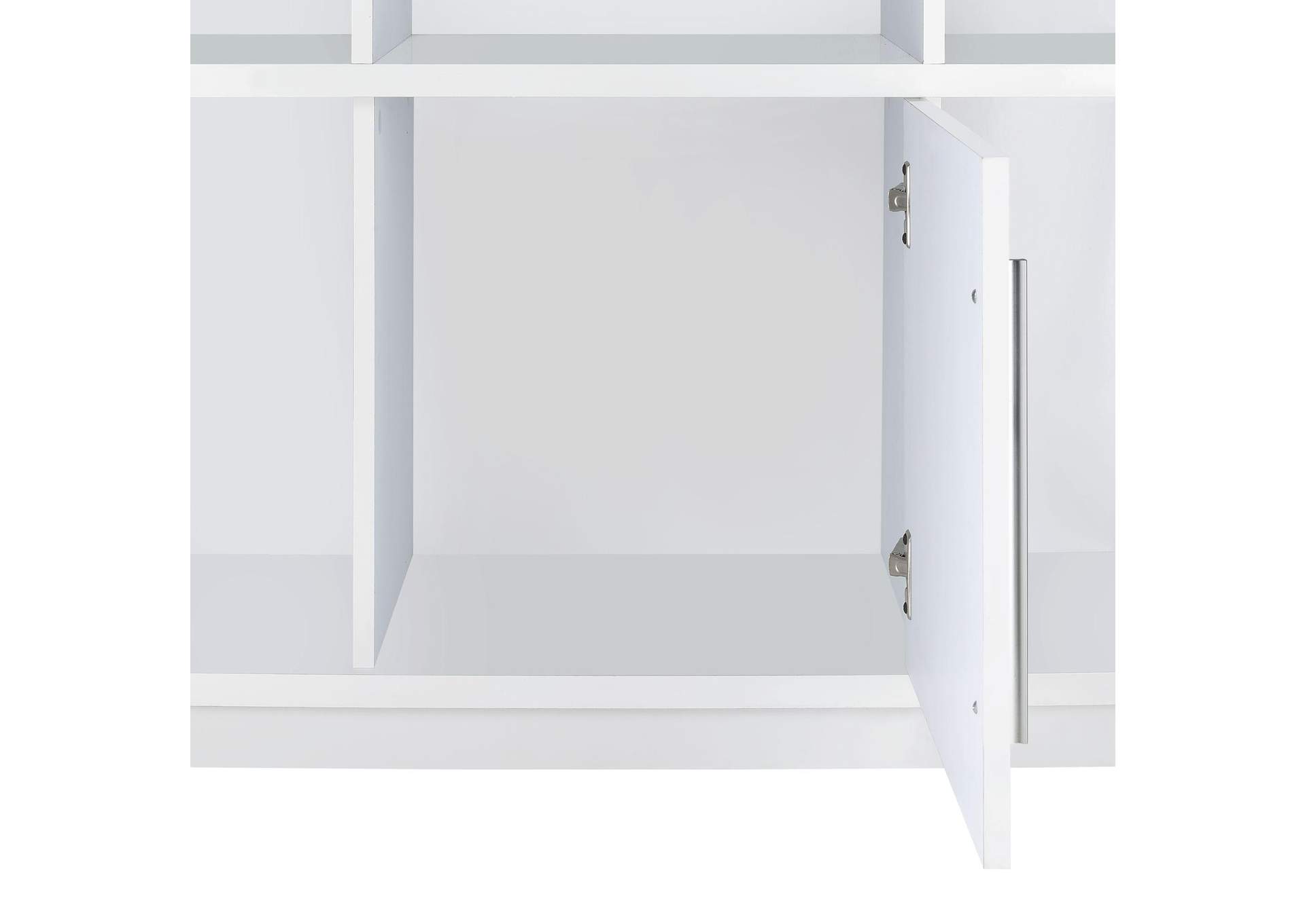 Wendolyn Wine Cabinet With Light In Glossy White image 8