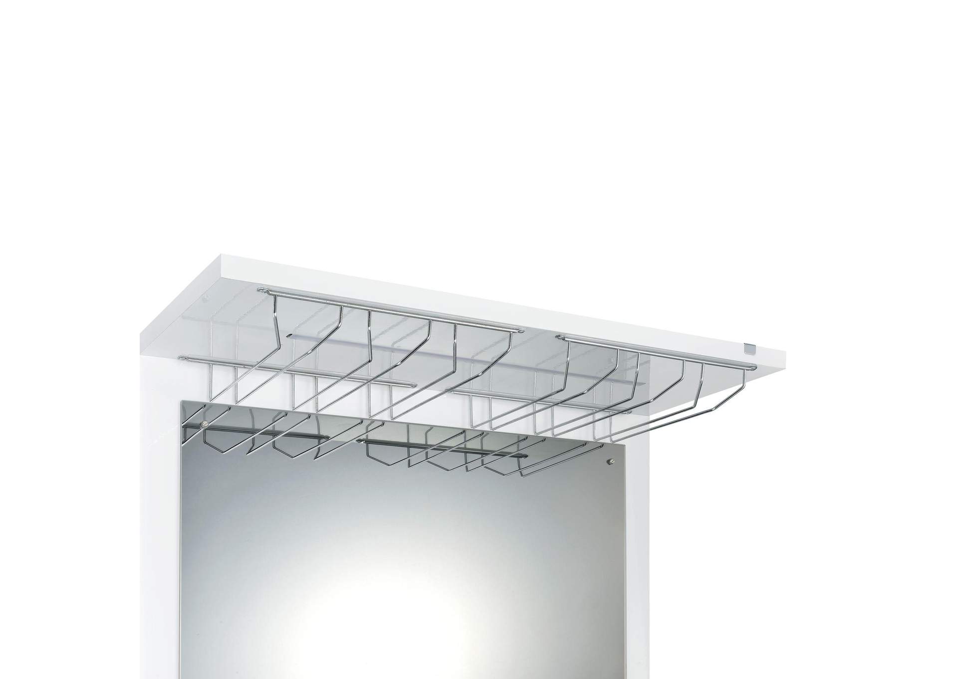 Wendolyn Wine Cabinet With Light In Glossy White image 6