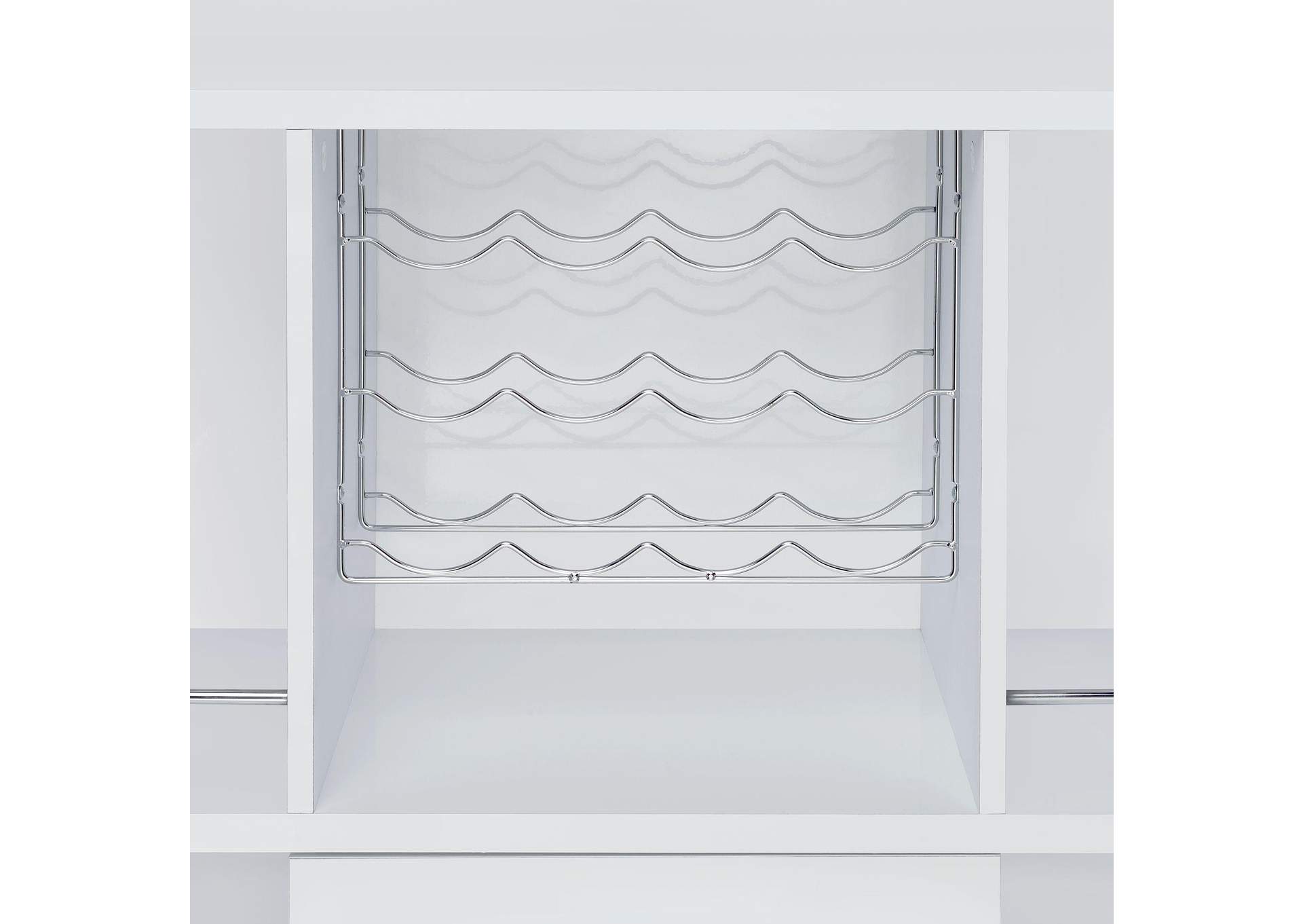Wendolyn Wine Cabinet With Light In Glossy White image 7