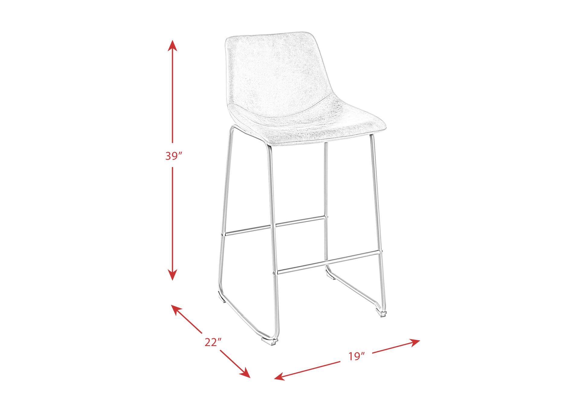 Wes Bar Stool Qsd6099 29 Grey Bar Stool 2 Per Carton