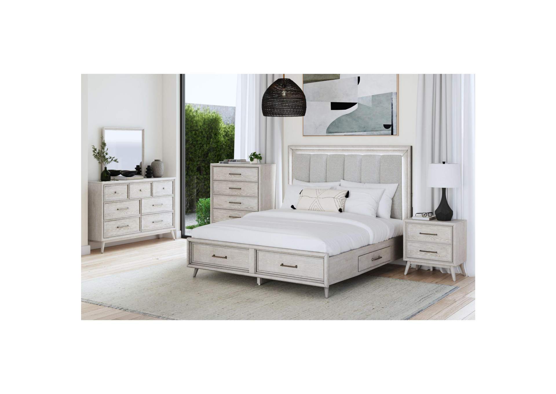 Westlake Nightstand With USB - C In Grey image 1