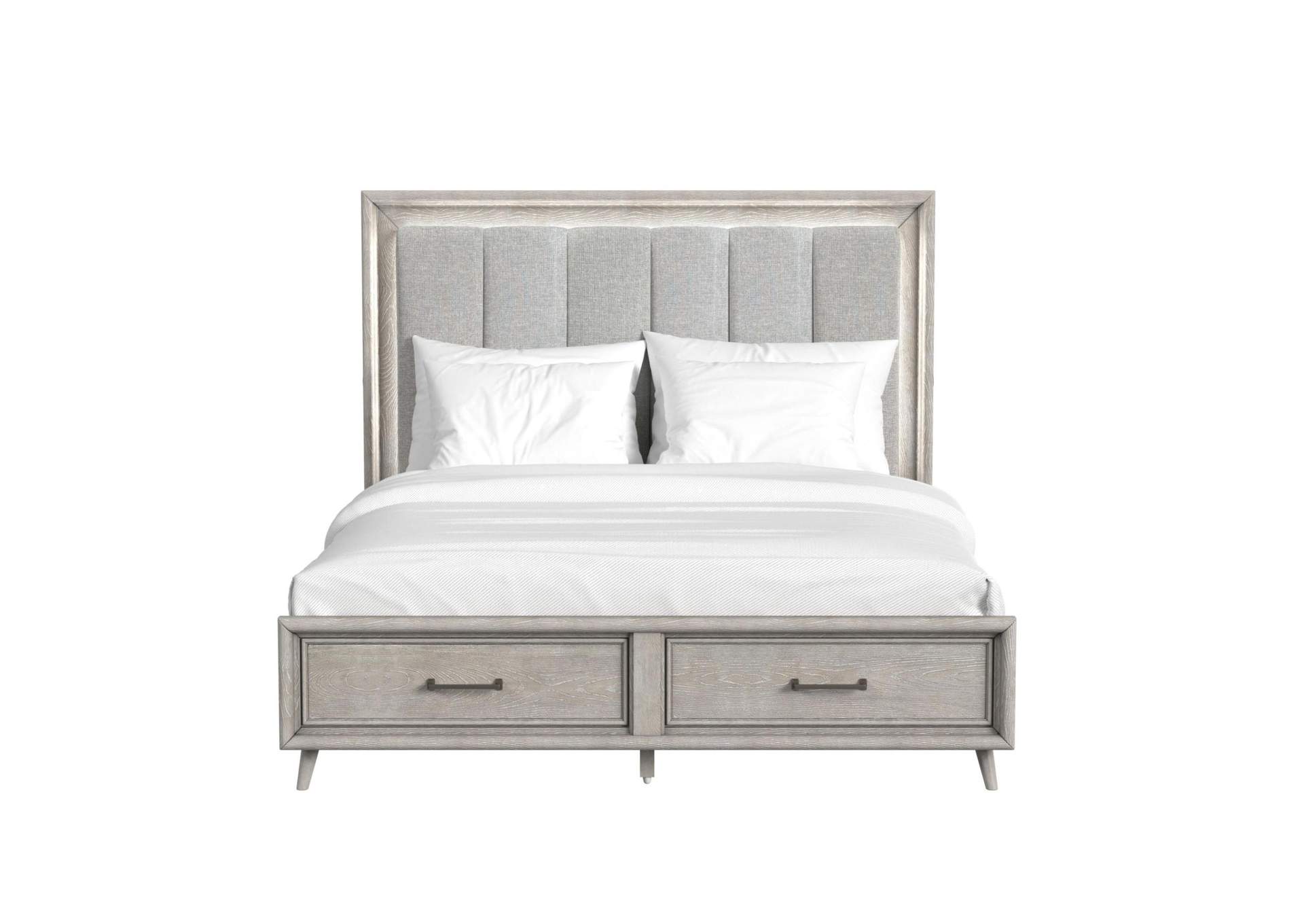 Westlake California King Upholstery Storage Bed With Led In Grey image 5