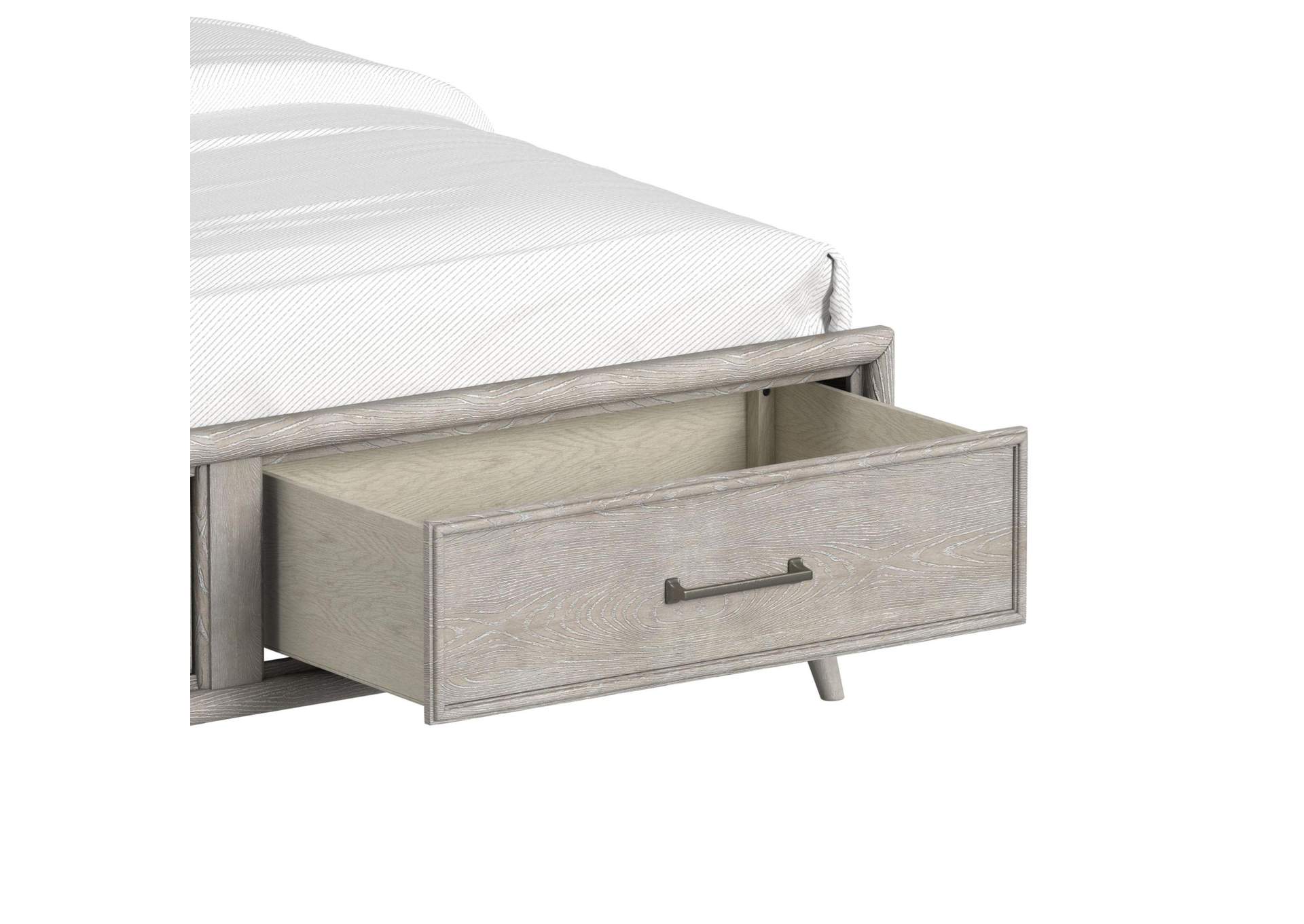 Westlake King Upholstery Storage Bed With Led In Grey image 3