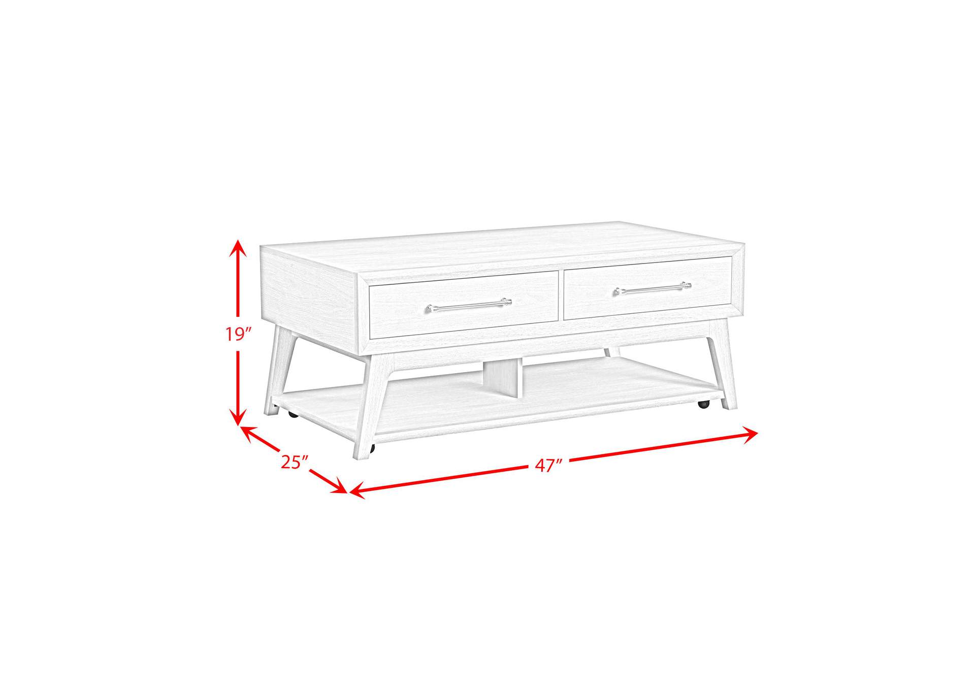 Westland Coffee Table With Casters In Almond image 5