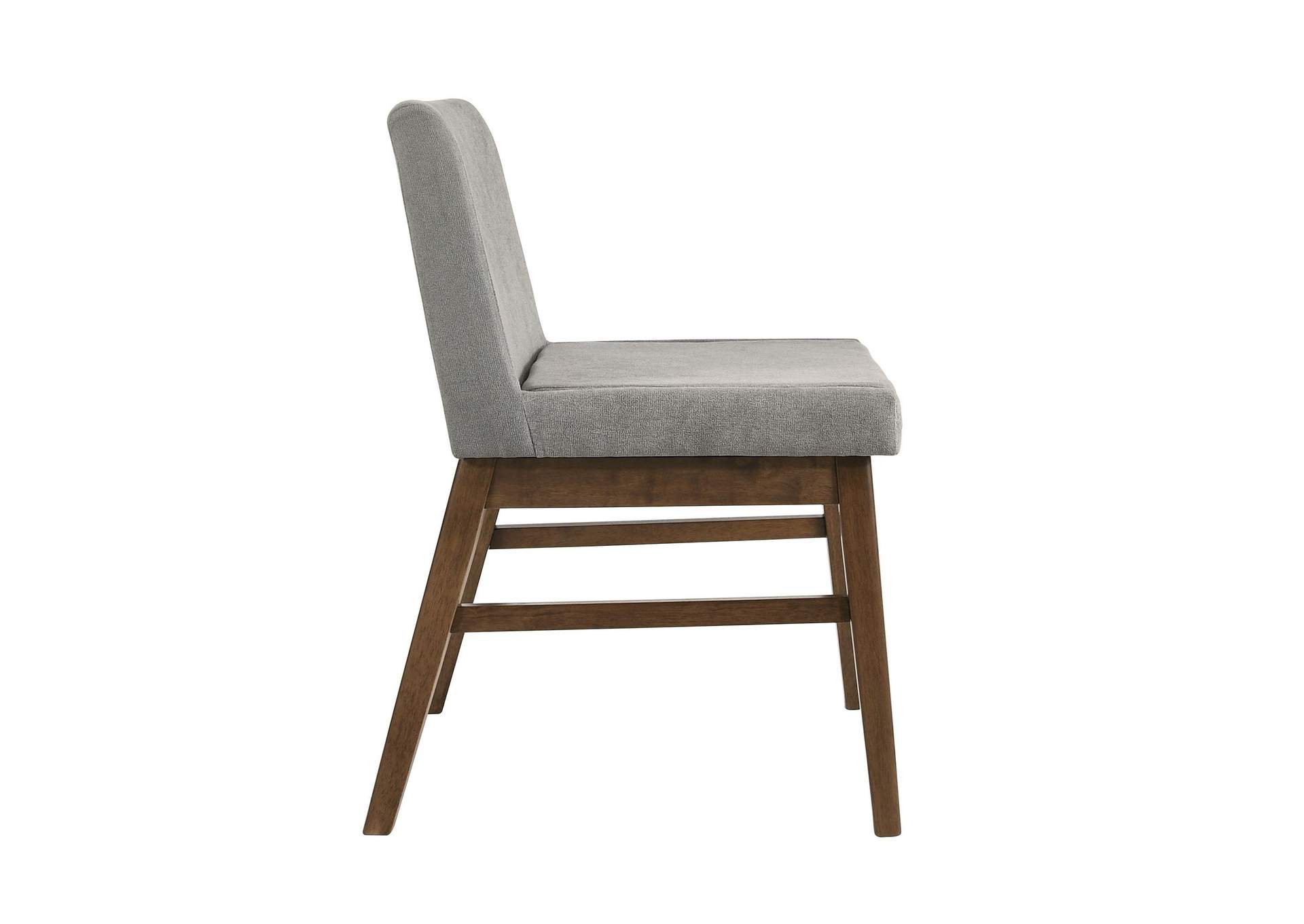 Weston Upholstery Side Chair Walnut With Smoke Fabric 2 Per Pack image 10
