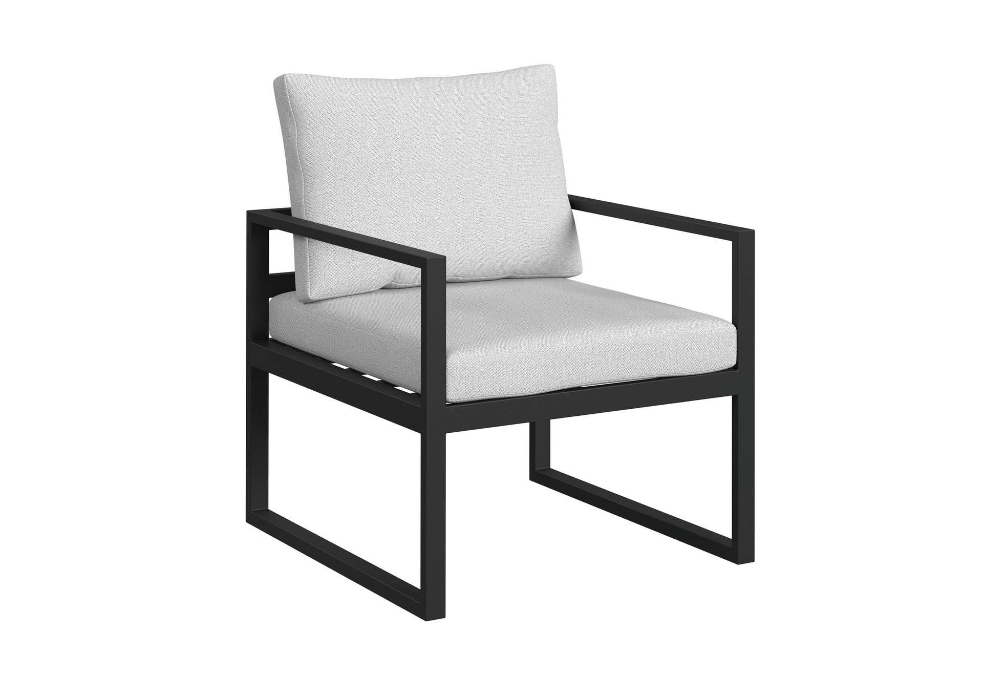 Whistler Dining Arm Chair With Olefin Beige In Whistler Black 2 Per Carton image 7