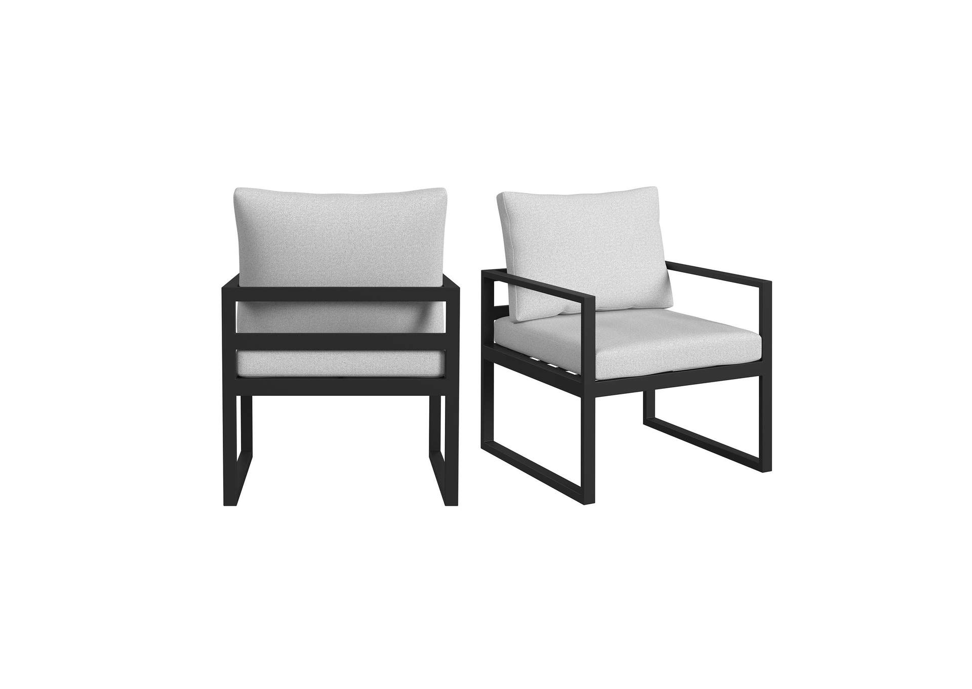 Whistler Dining Arm Chair With Olefin Beige In Whistler Black 2 Per Carton image 3