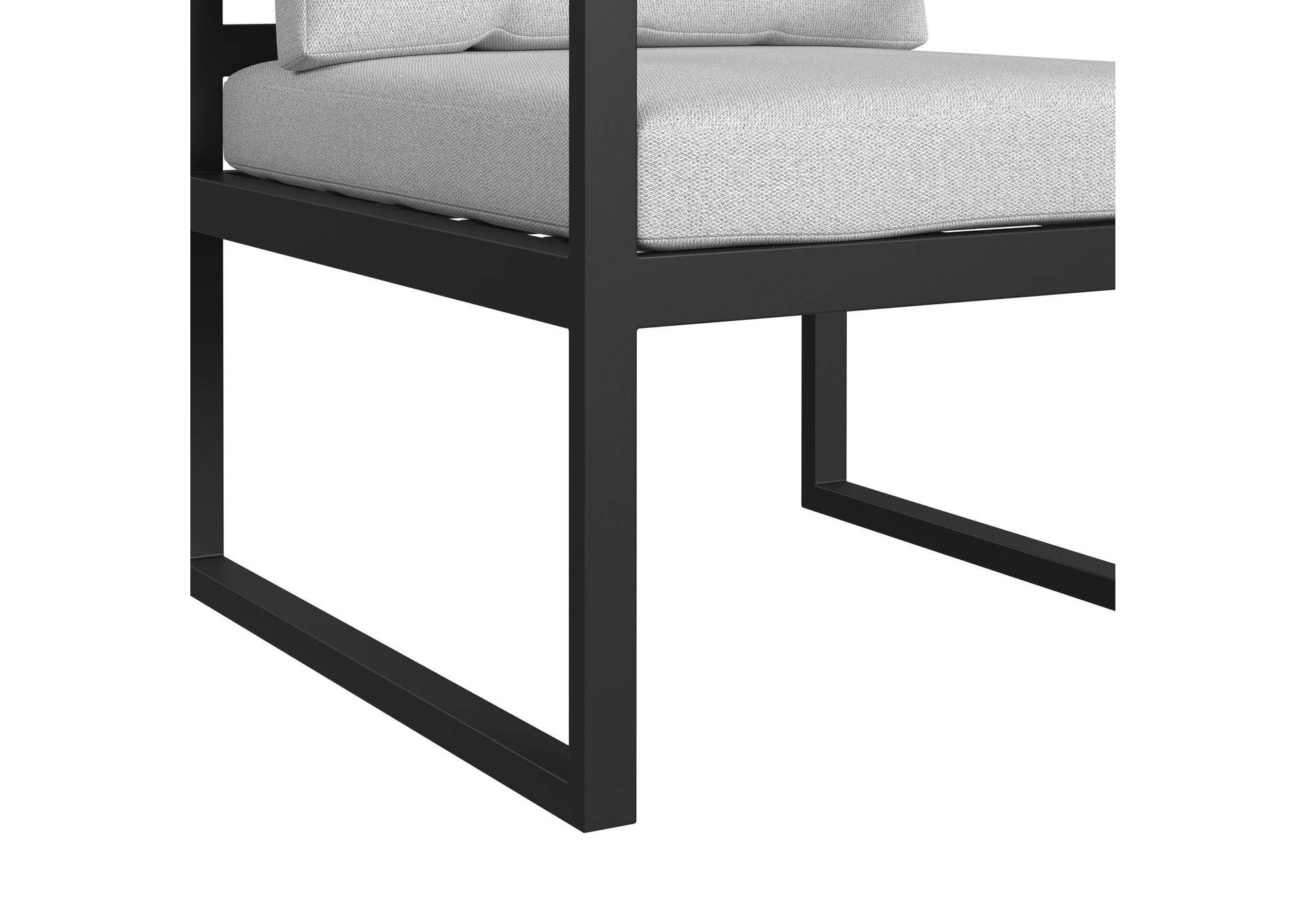 Whistler Dining Arm Chair With Olefin Beige In Whistler Black 2 Per Carton image 5