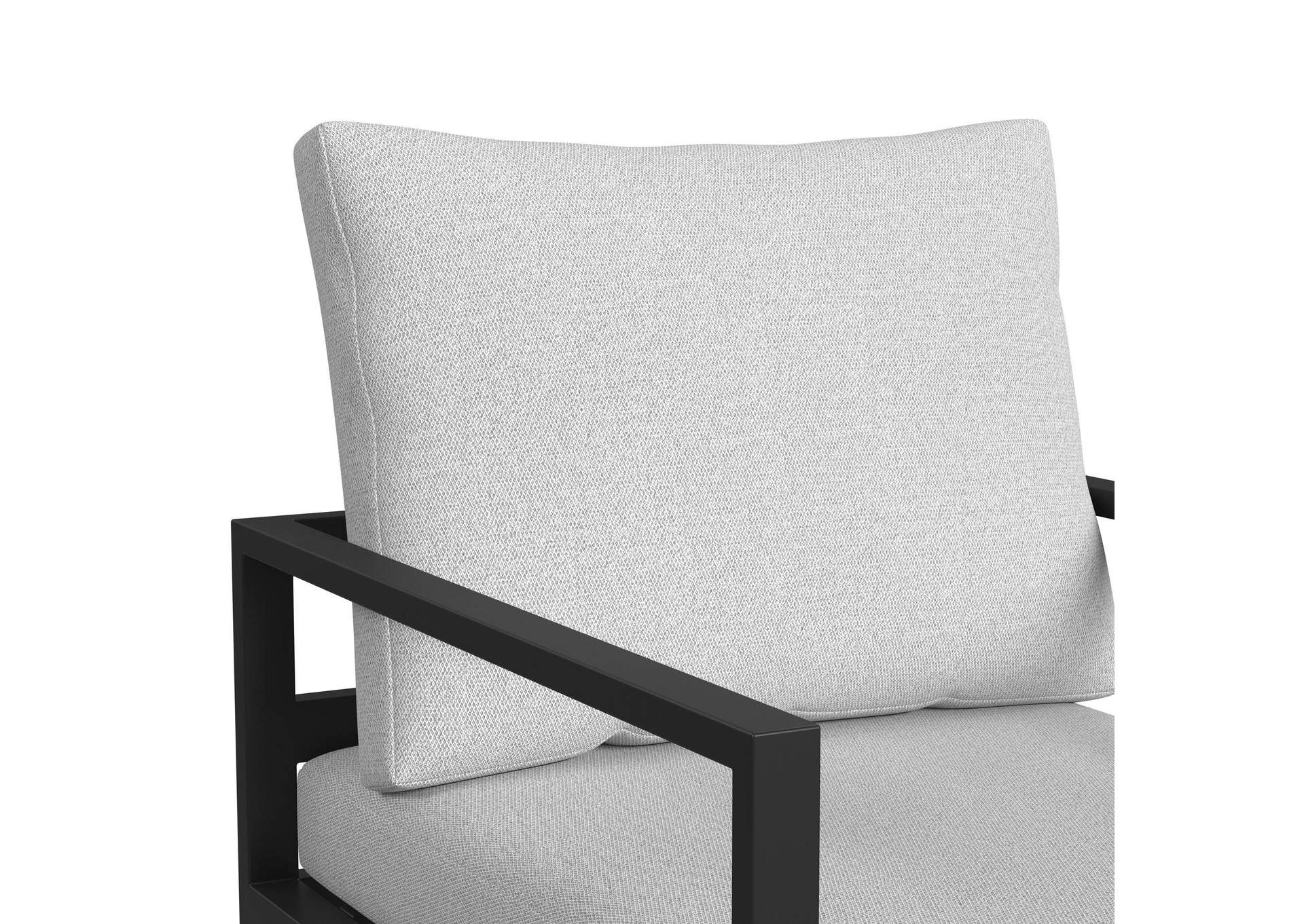 Whistler Dining Arm Chair With Olefin Beige In Whistler Black 2 Per Carton image 4