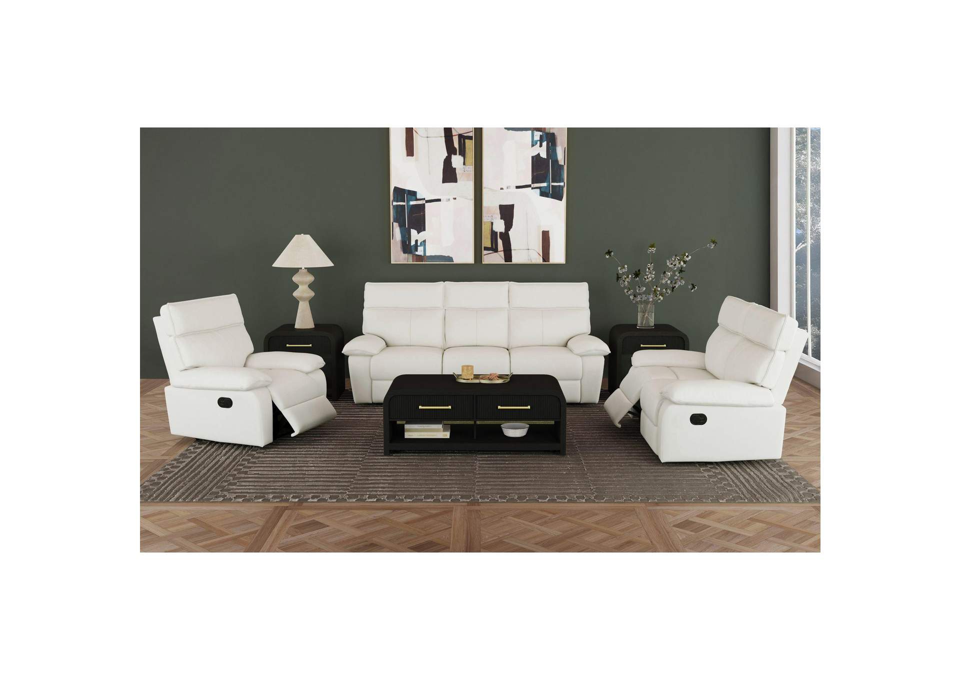 Wildcat Motion Sofa In Aviarah White image 1