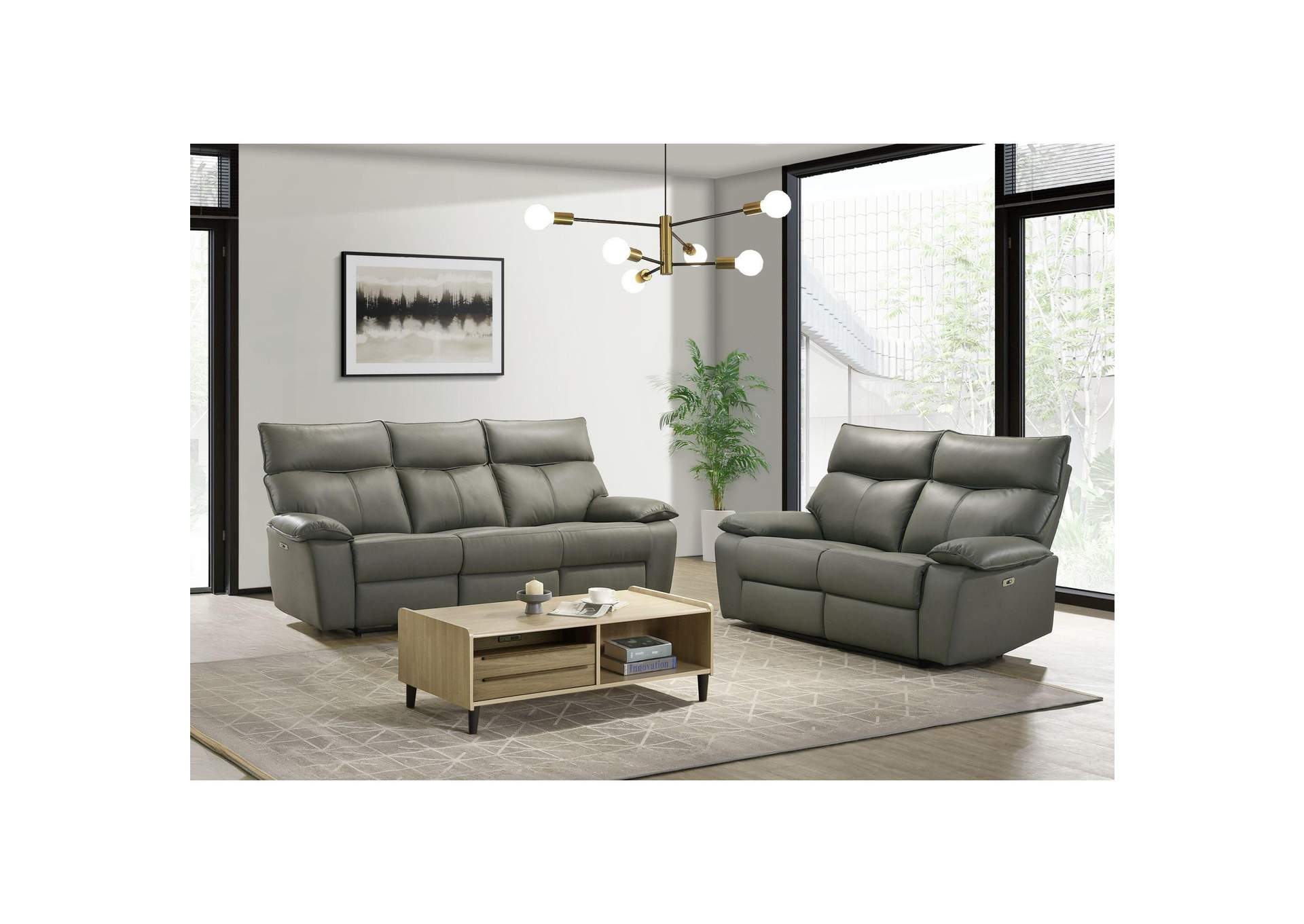 Wildcat Power Motion Loveseat In Aviarah Grey image 1