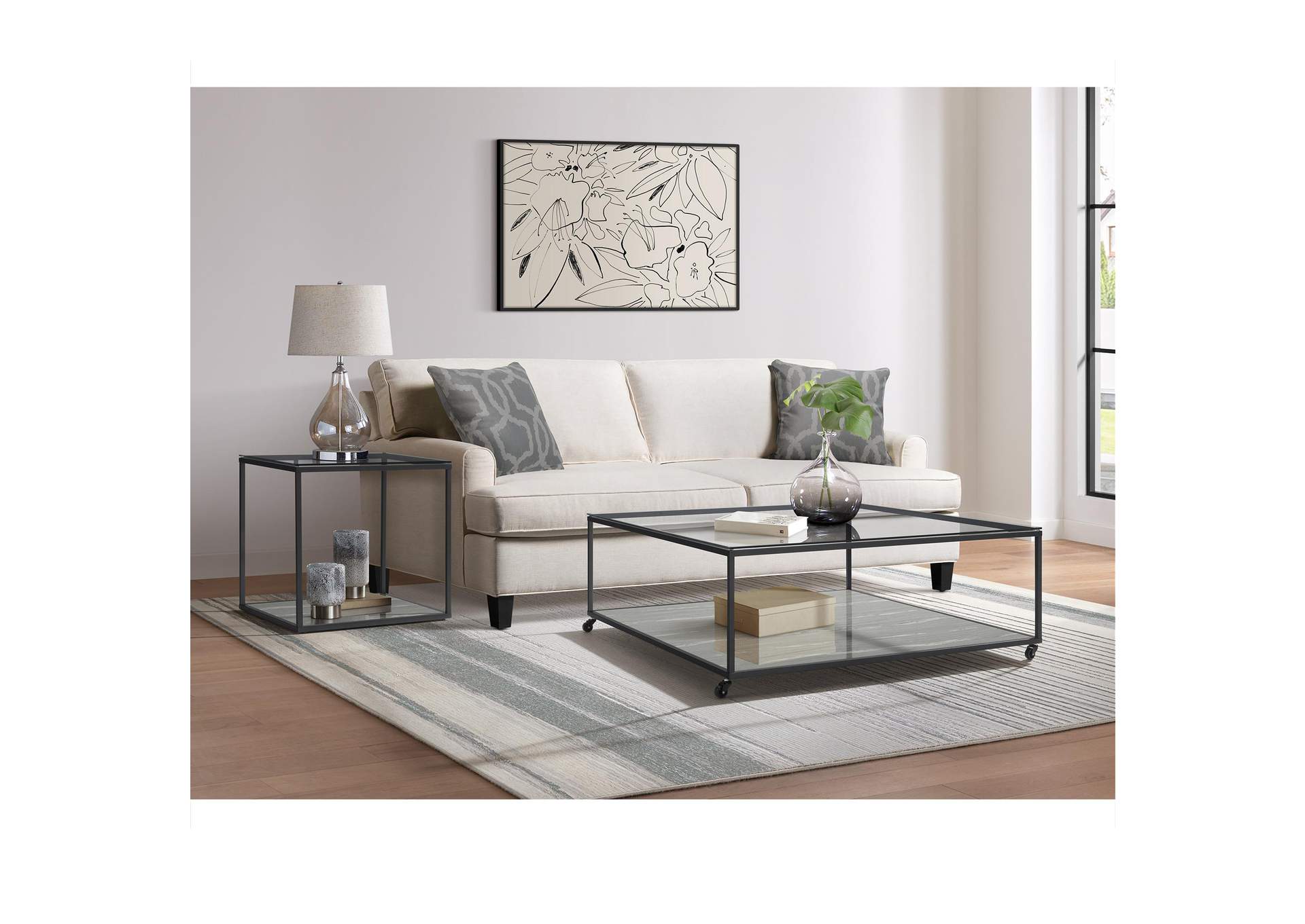 Yasmin End Table In Grey image 1