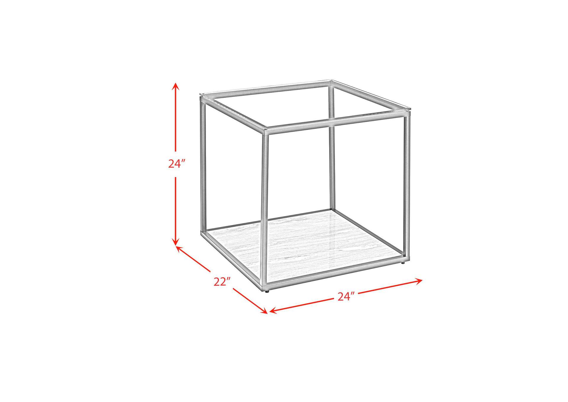 Yasmin End Table In Grey image 4