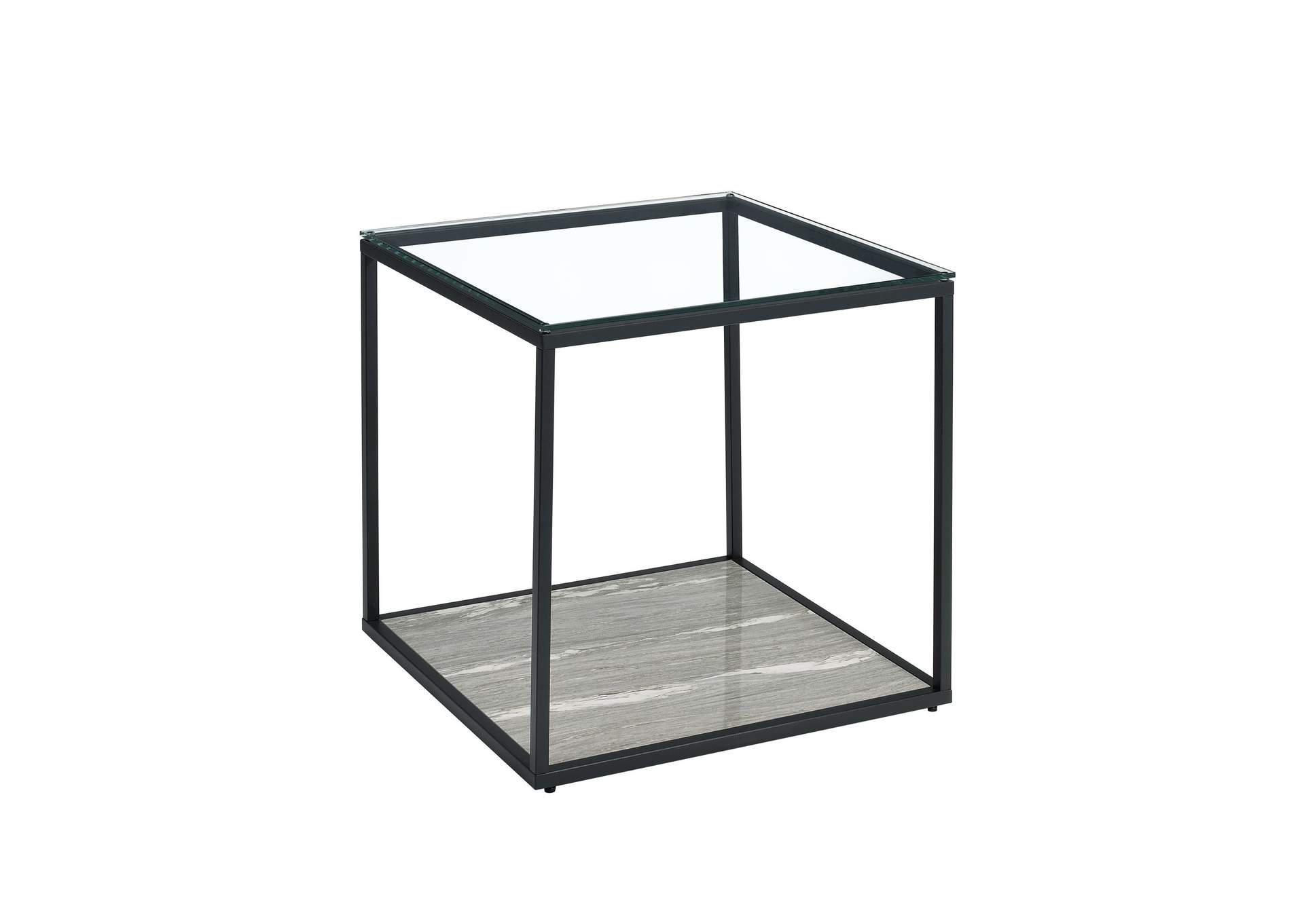 Yasmin 2 Piece Occasional Table Set In Grey - Coffee Table End Table
