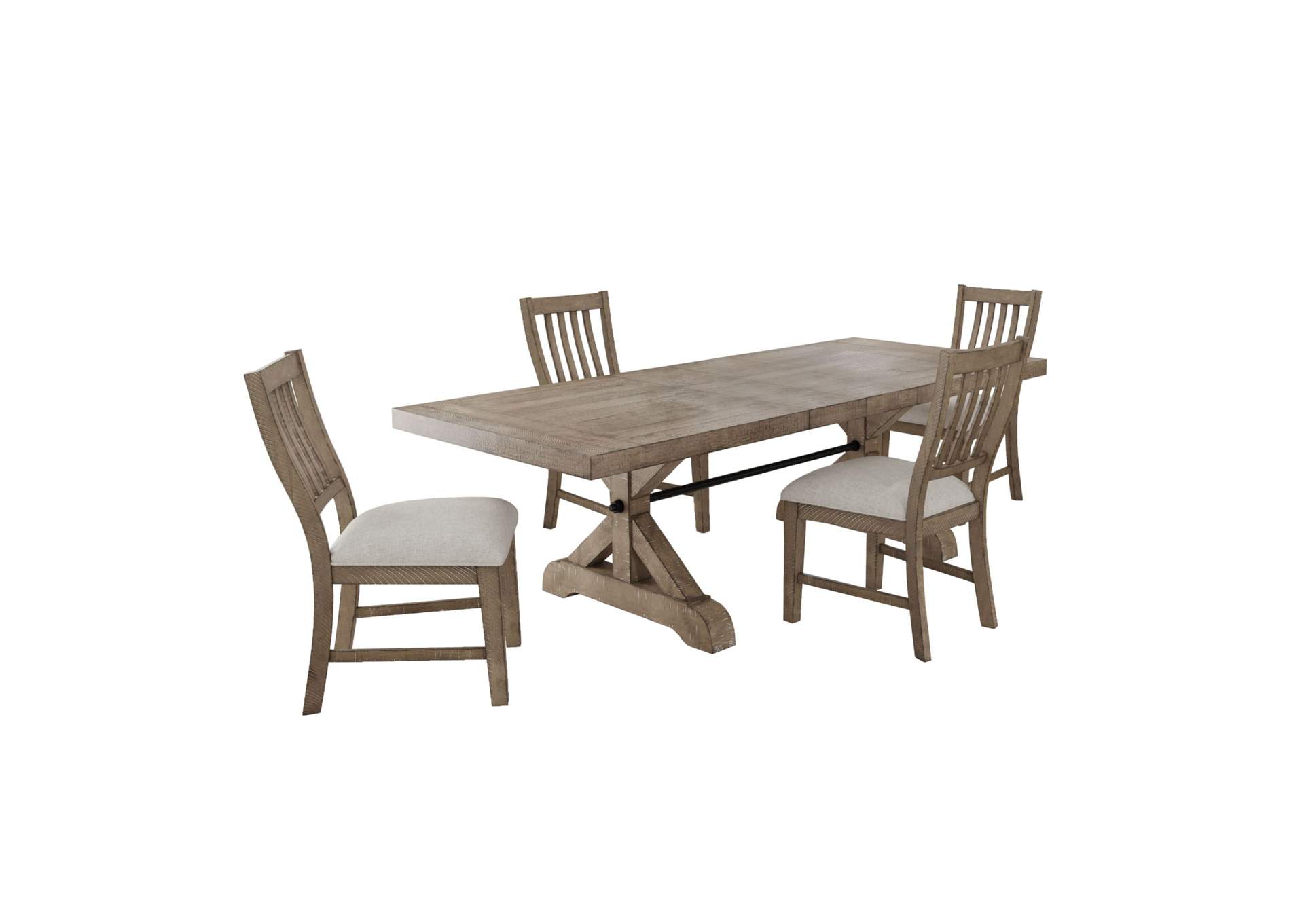 Yellowstone 5 Piece Standard Height Dining Set In Medium Brown - Table And Four Chairs image 5