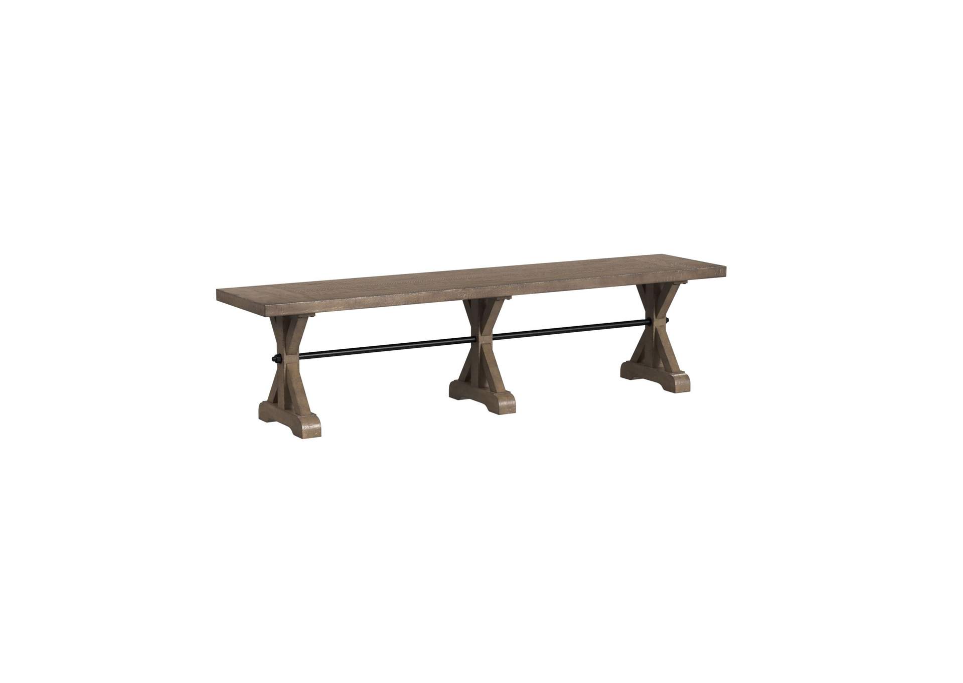 Yellowstone 6 Piece Standard Height Dining Set In Medium Brown - Table Four Chairs Bench image 5